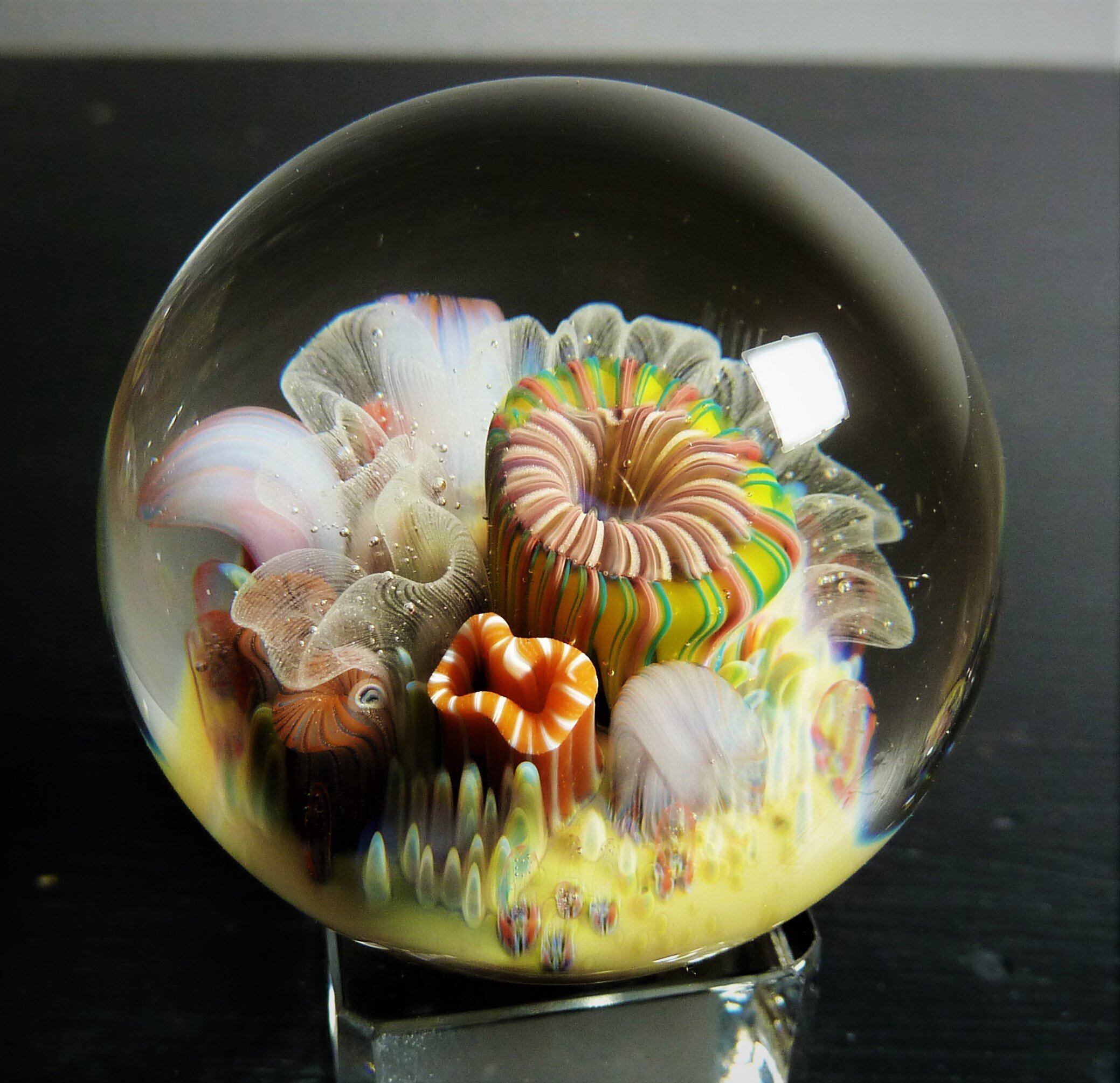 *SOLD* Marble 1.6in £65/$85 (No. 10105) comes with stand pictured