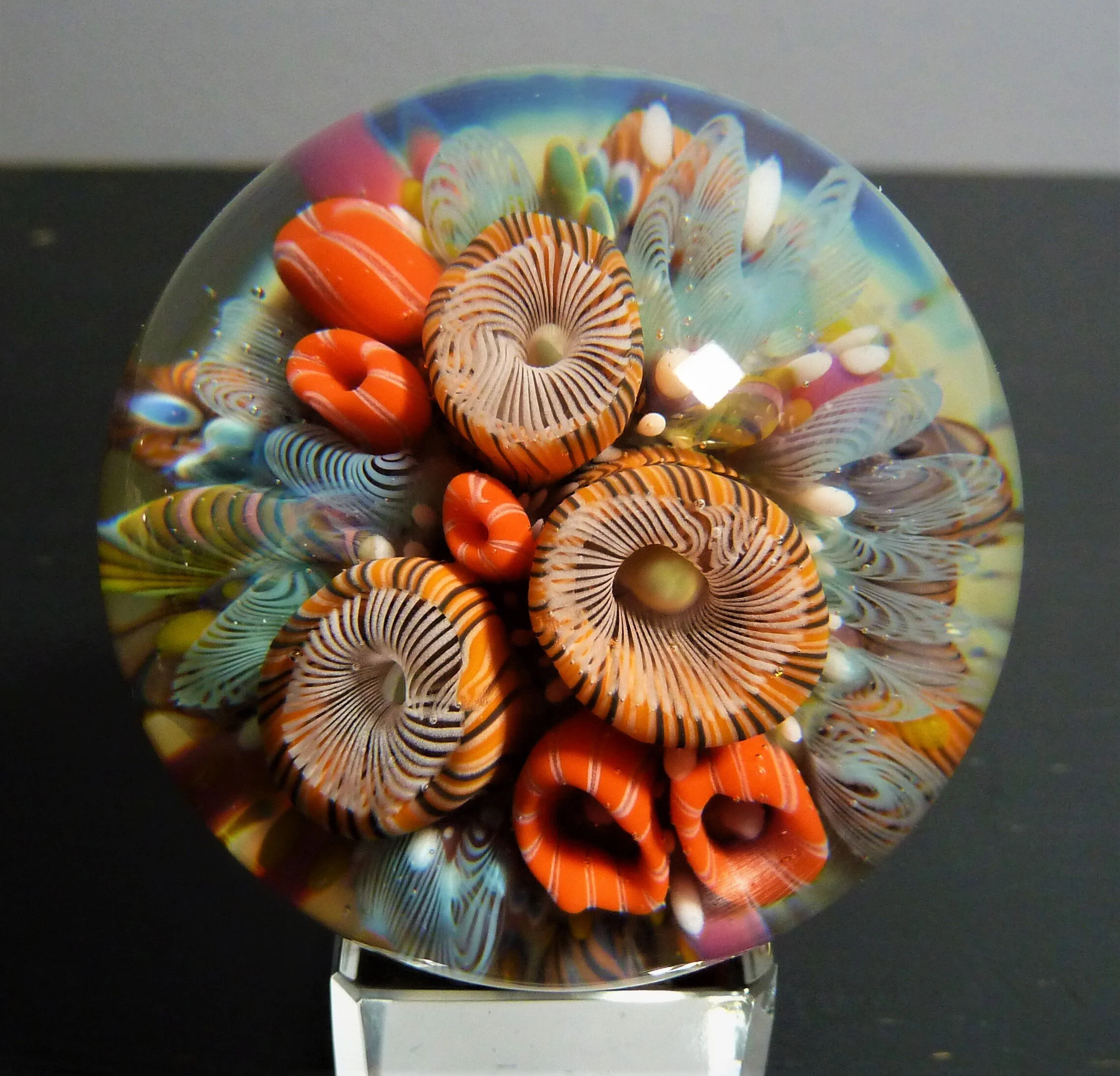 *SOLD* Marble 1.75in £90/$125 (No. 10106) comes with stand pictured