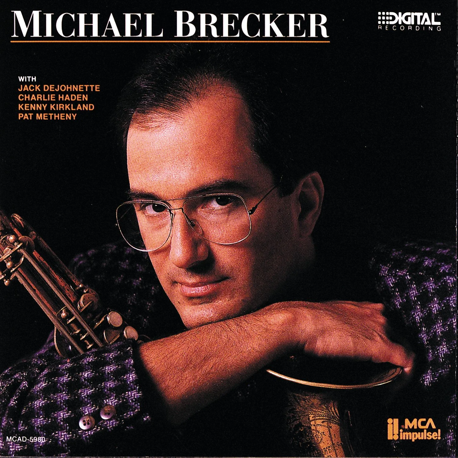Album cover of Michael Brecker's self-titled 1987 album on Impulse!