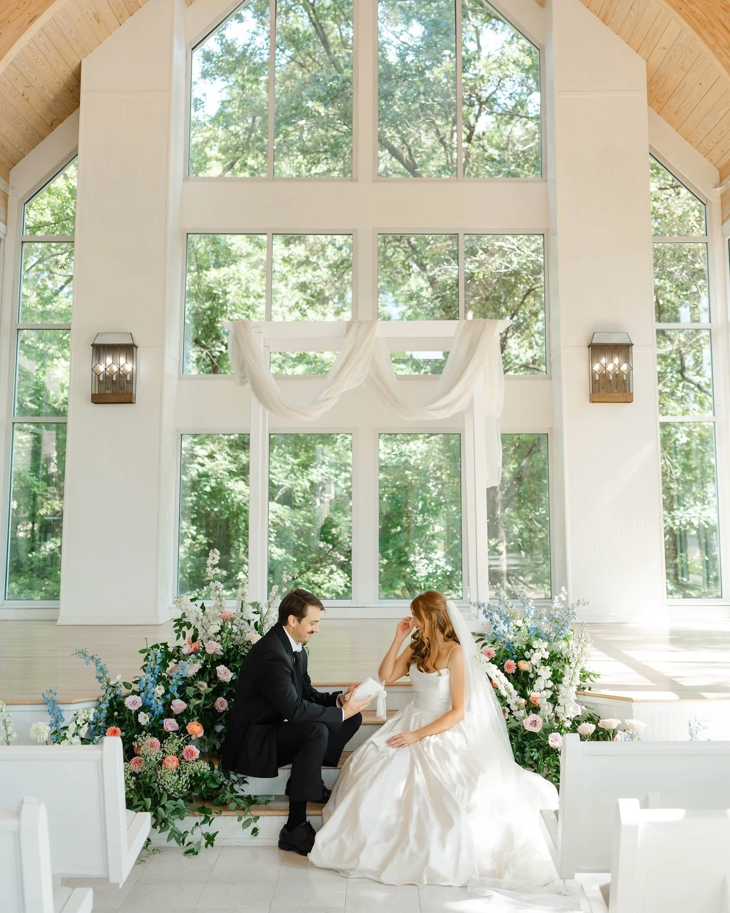 Each couple makes this stage their own &mdash; their own style, their own words making their lifelong promises, their own tears hitting the floor, their own joy reflecting in the windows &hellip; their own one-of-a-kind love story 💘

photo / @corijh