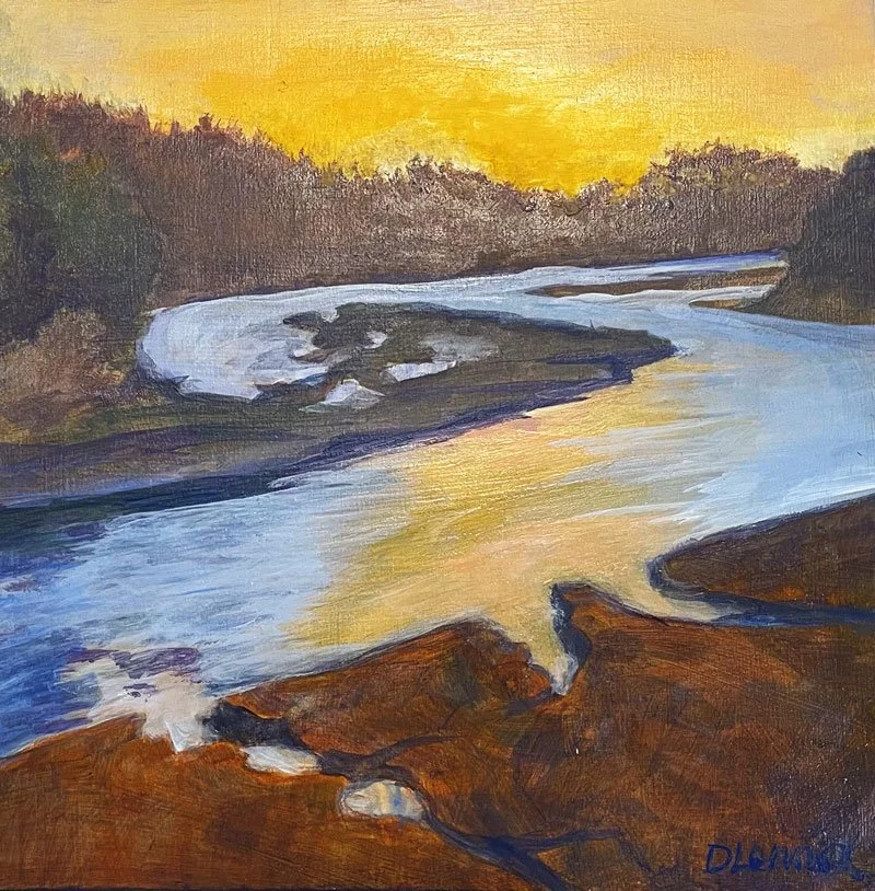 Estuary Sunset artwork by Debra Lennox