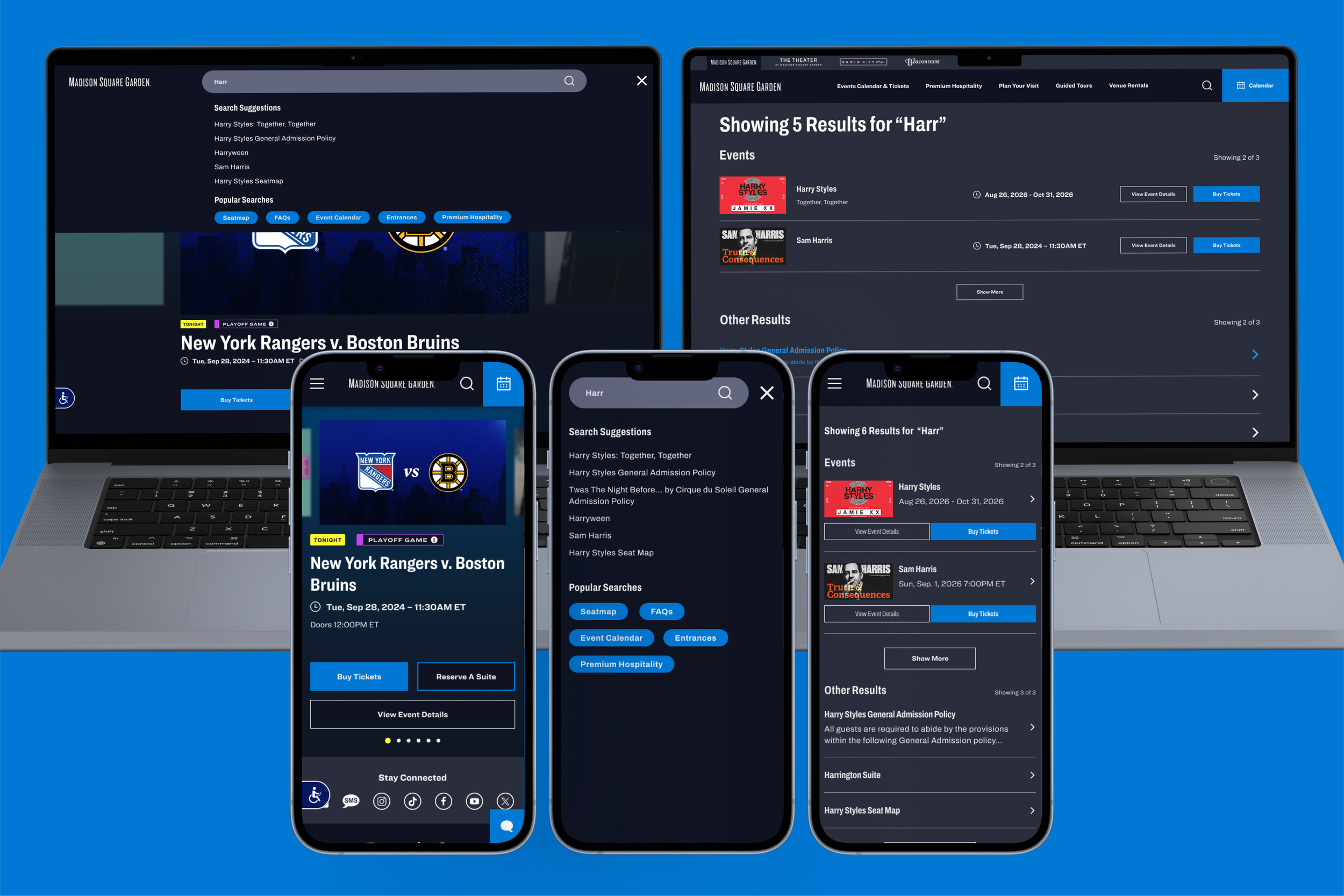 Improving MSG.com's Navigation