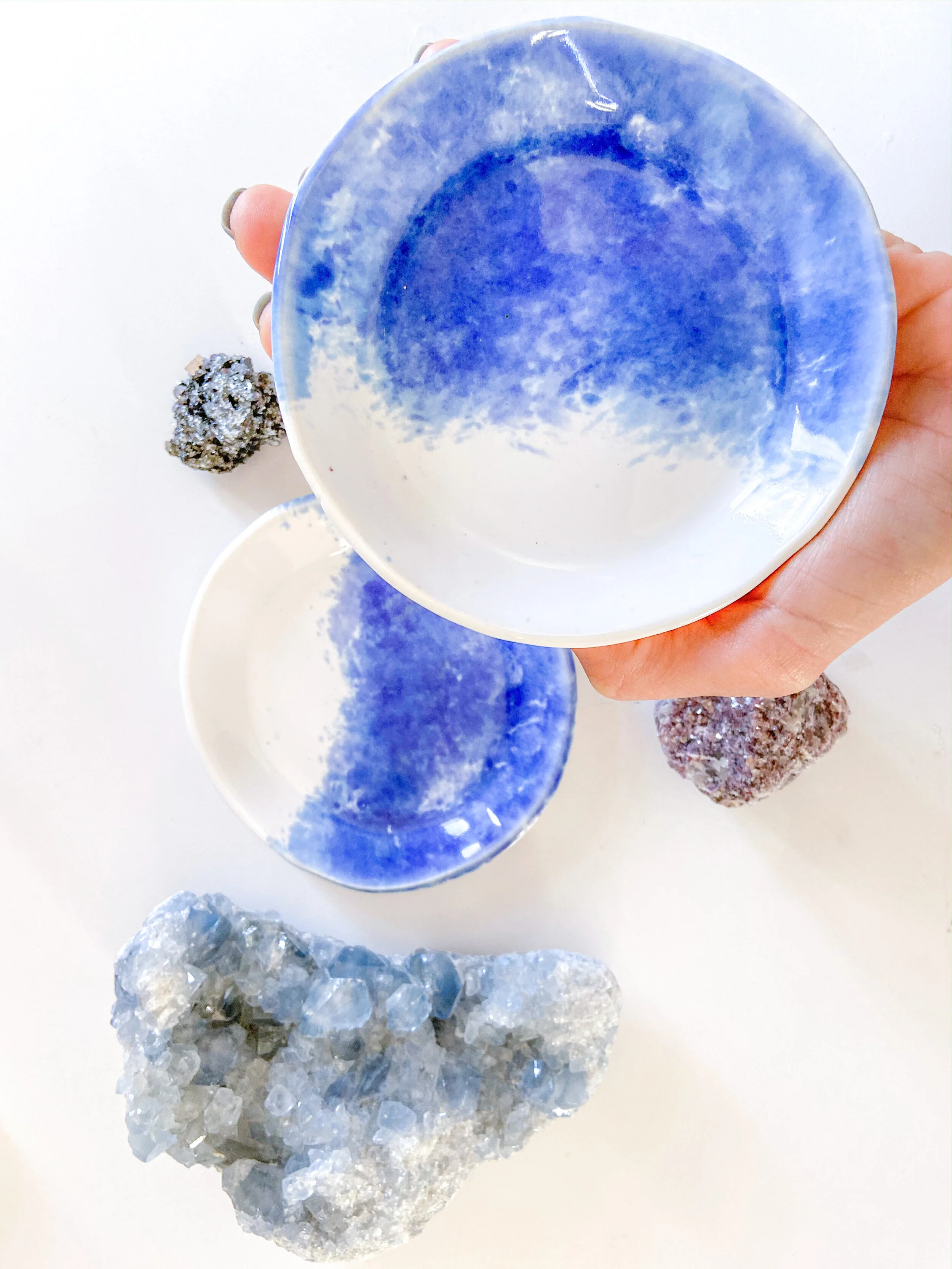 Ocean Blue Smudge Bowl 