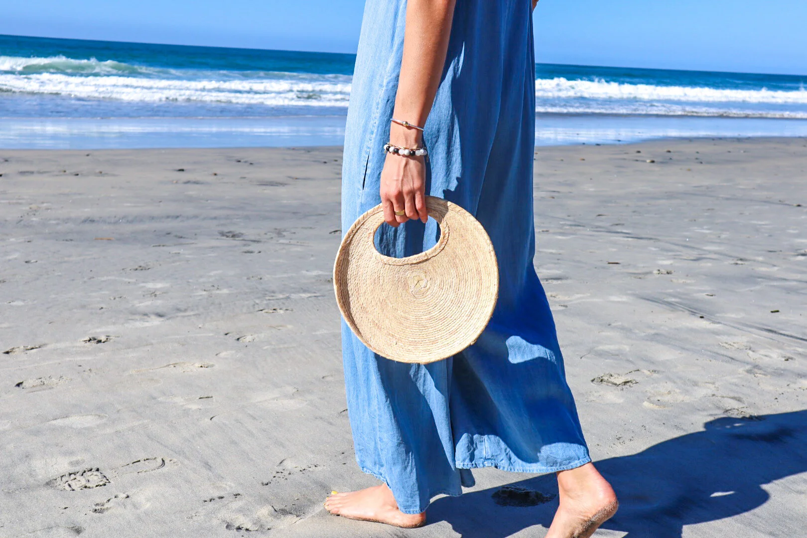 Oaxaca Straw Tote: Round  