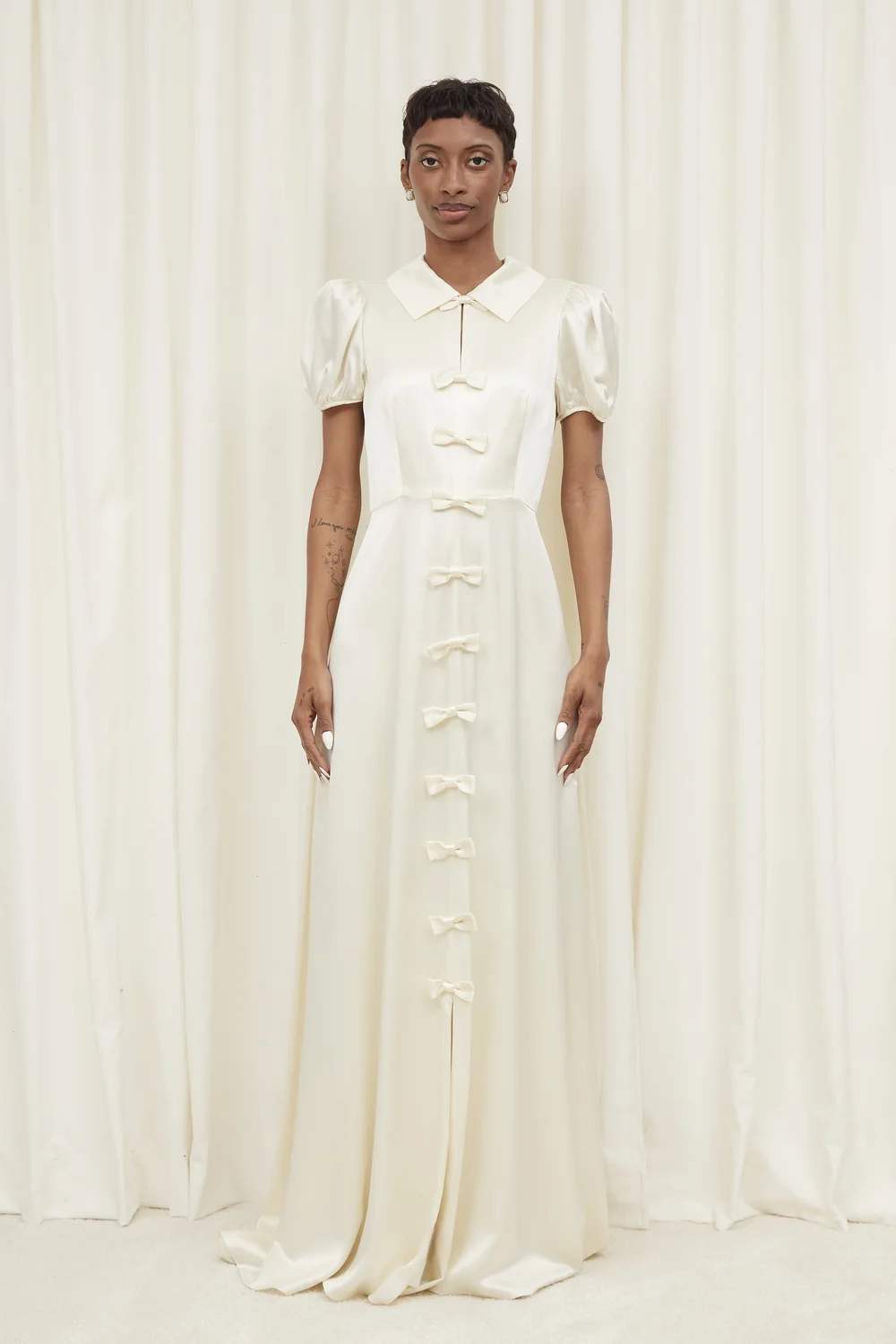 Dorris Puff Sleeve Gown  Tanner Fletcher