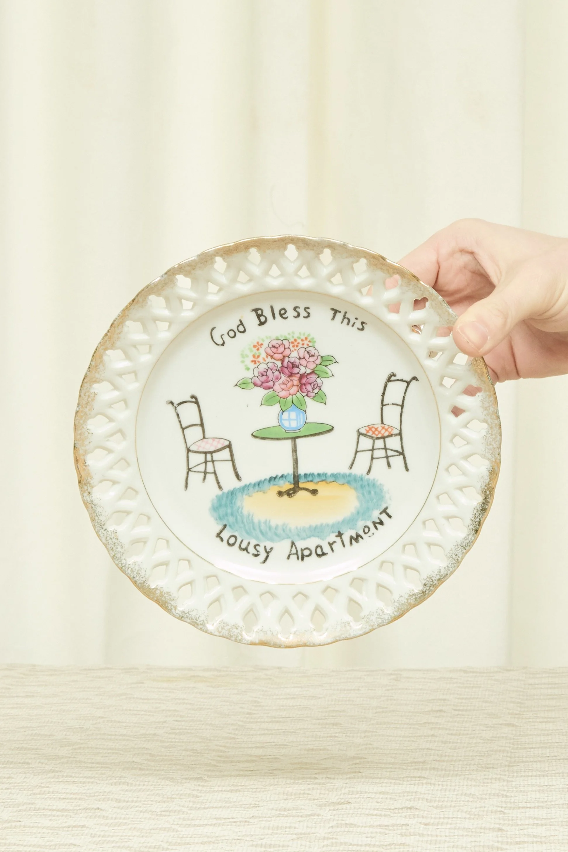 Vintage "God Bless this Lousy Apartment" Plate