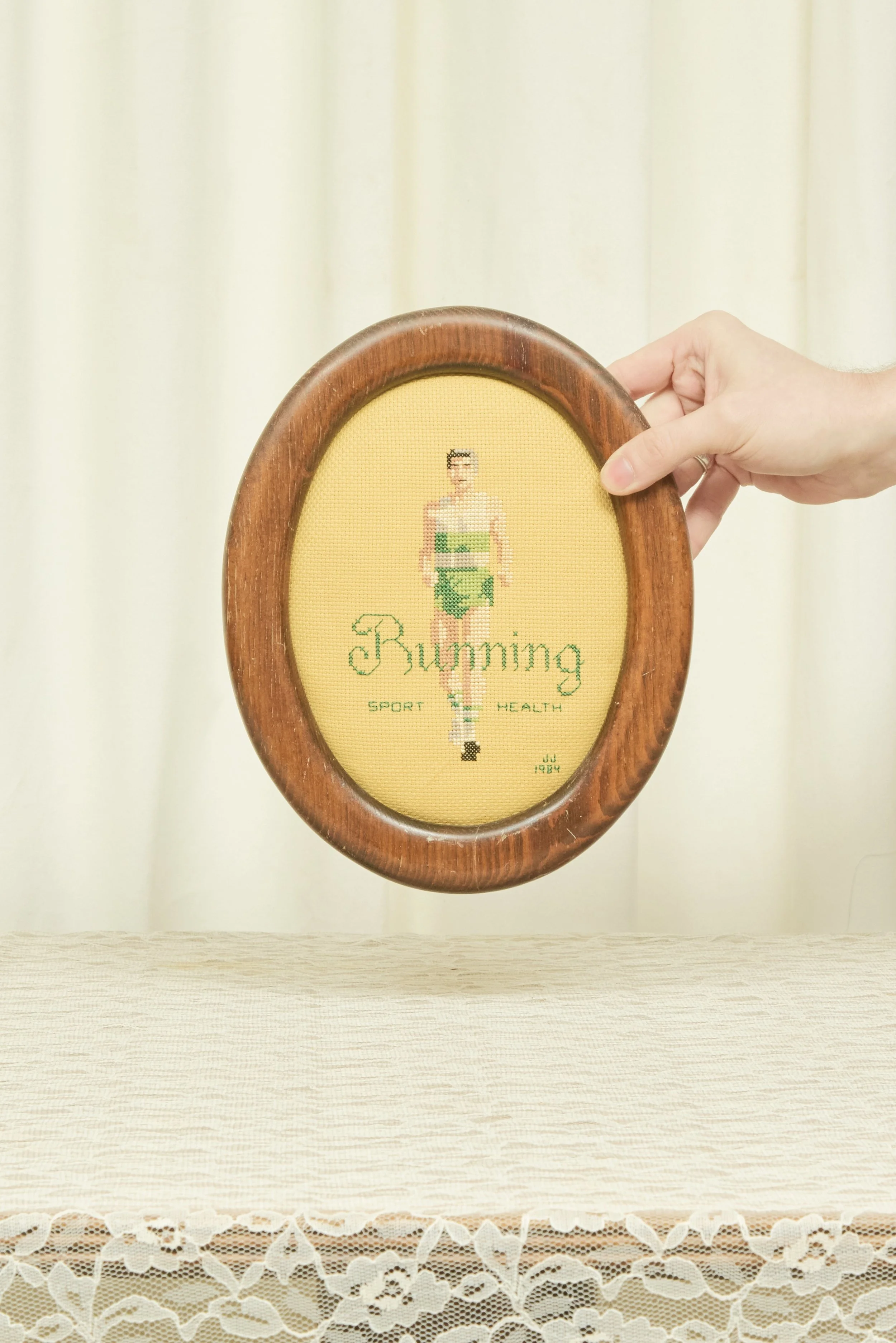 Vintage "Running" Needlepoint