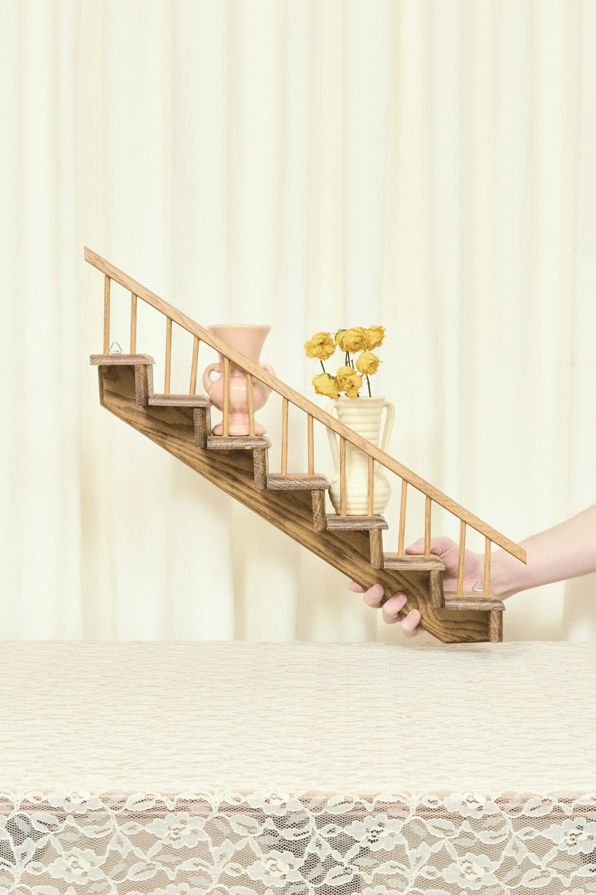 Vintage Staircase Wall Shelf