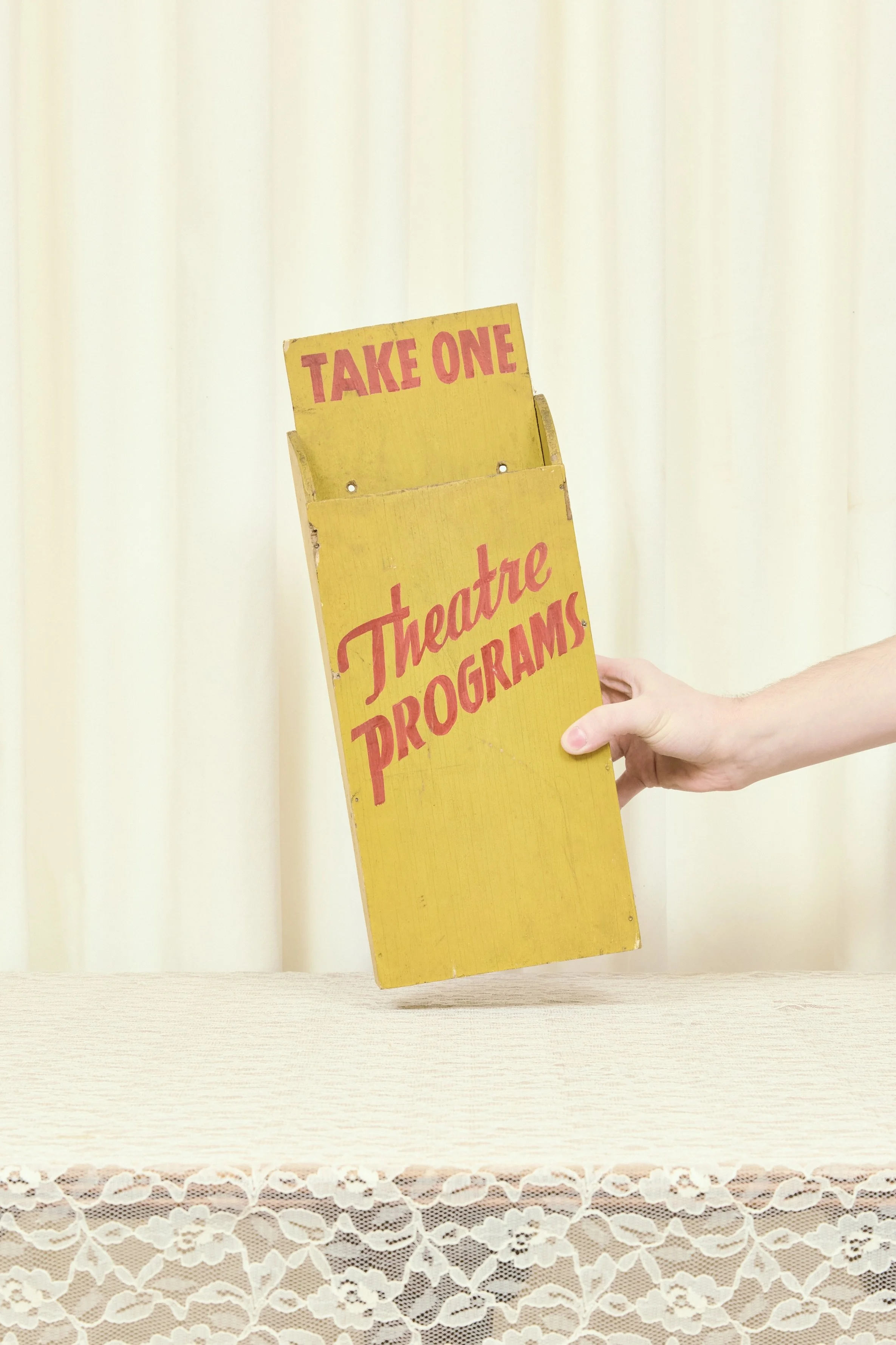 Vintage "Theatre Programs" Wall Box