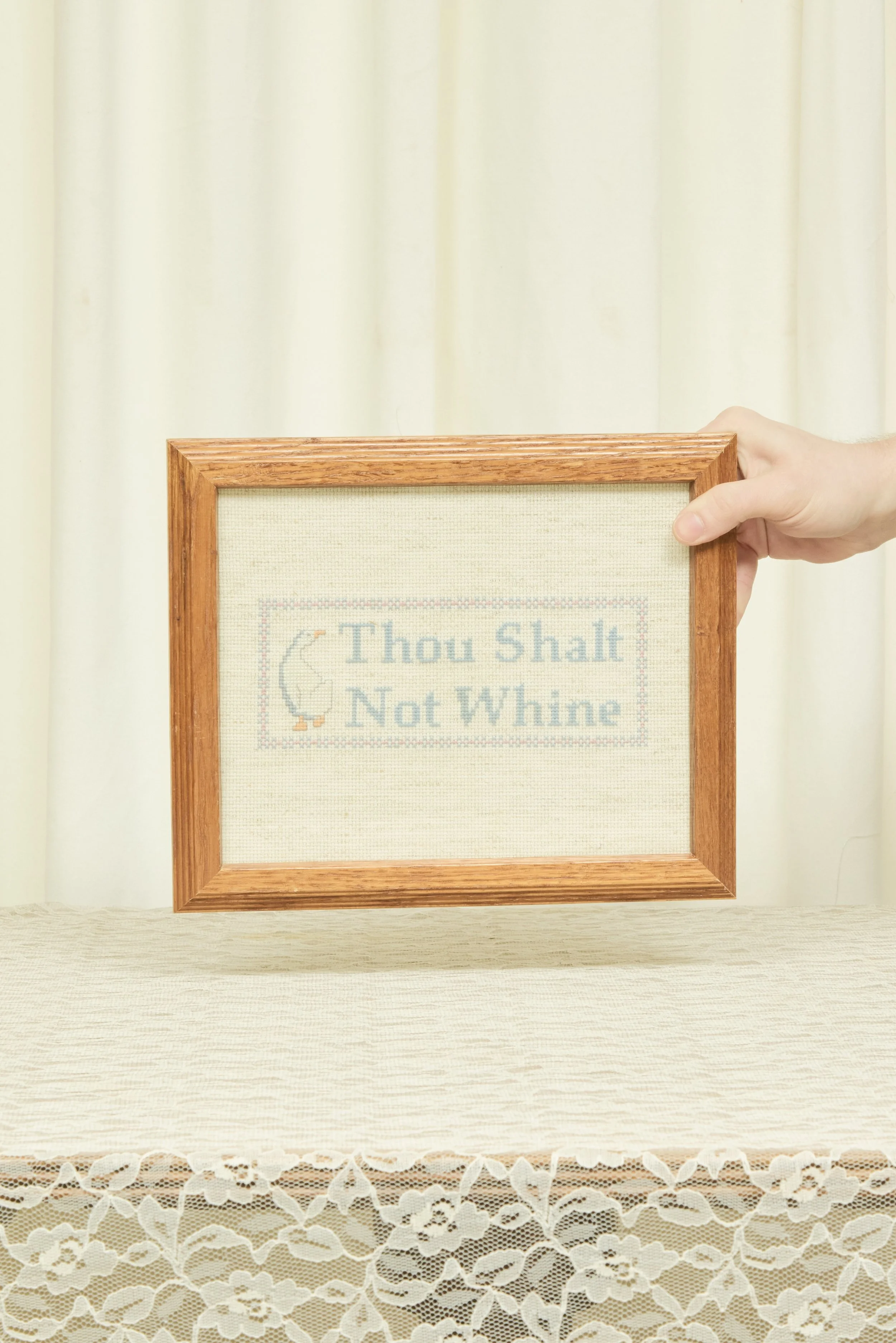 Vintage "Thou Shalt not Whine" Cross Stitch