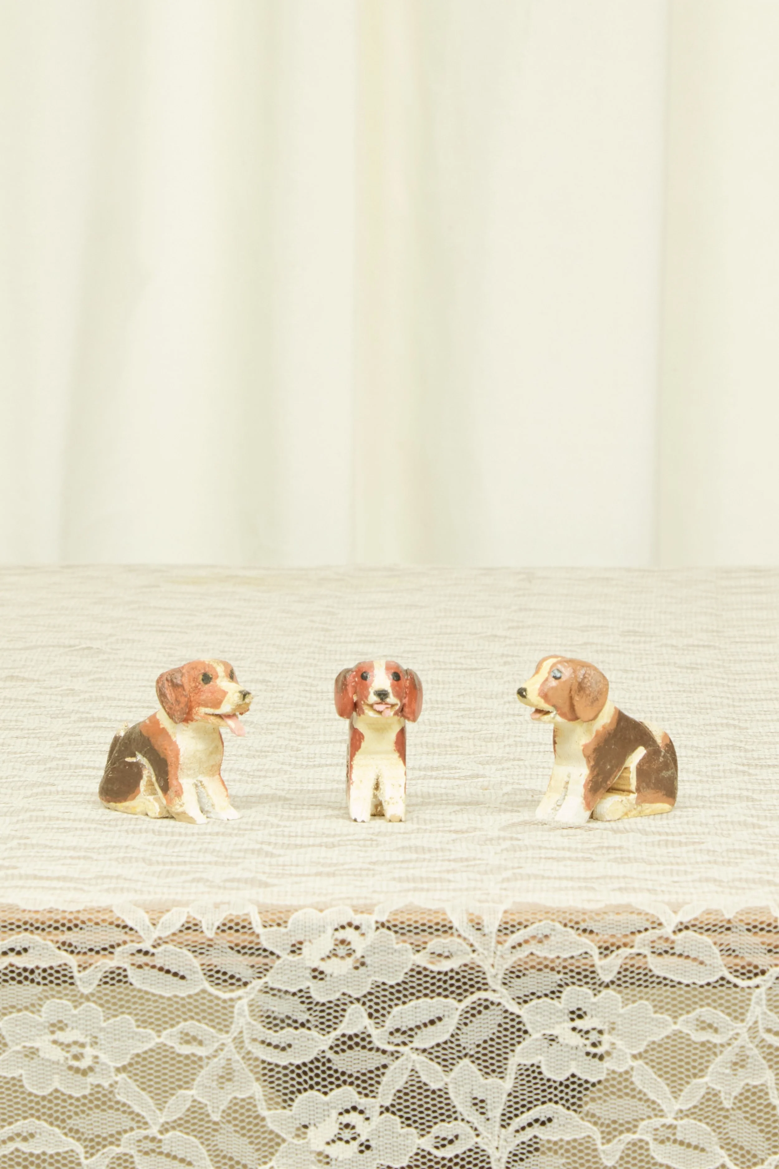 Vintage Folk Art Dog Trio