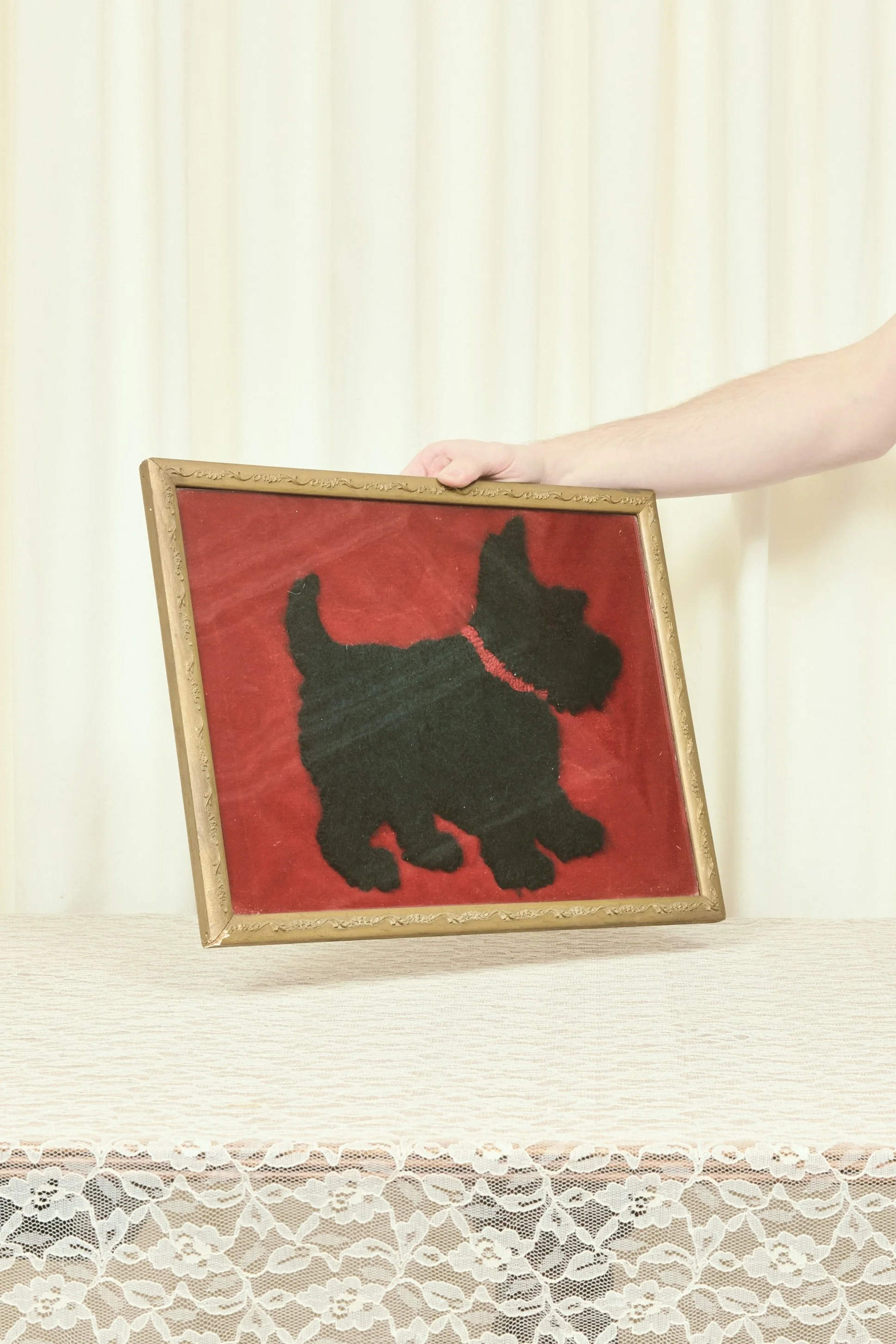 Vintage Velvet Scottie Needlepoint