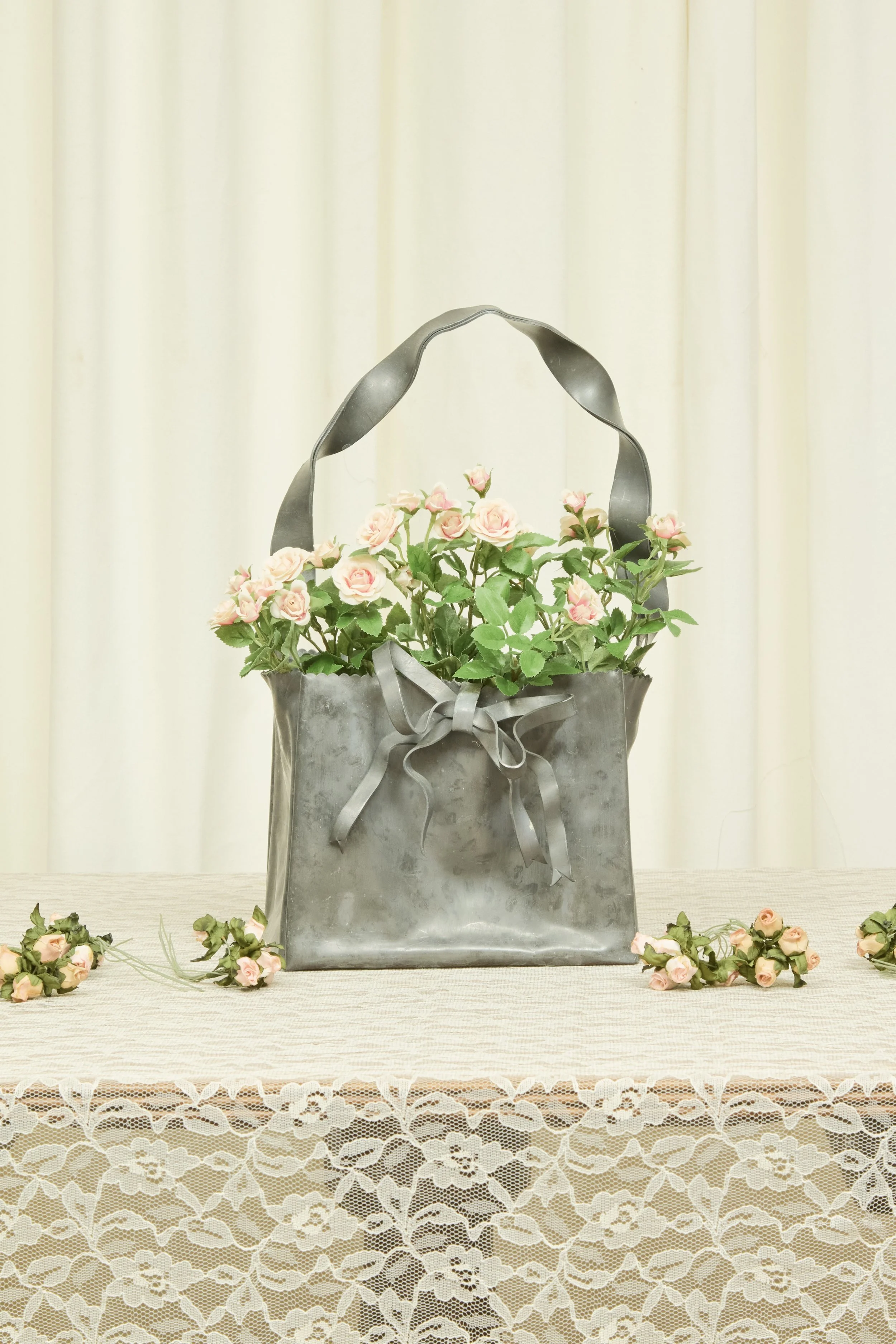 Vintage Lead Bow Basket