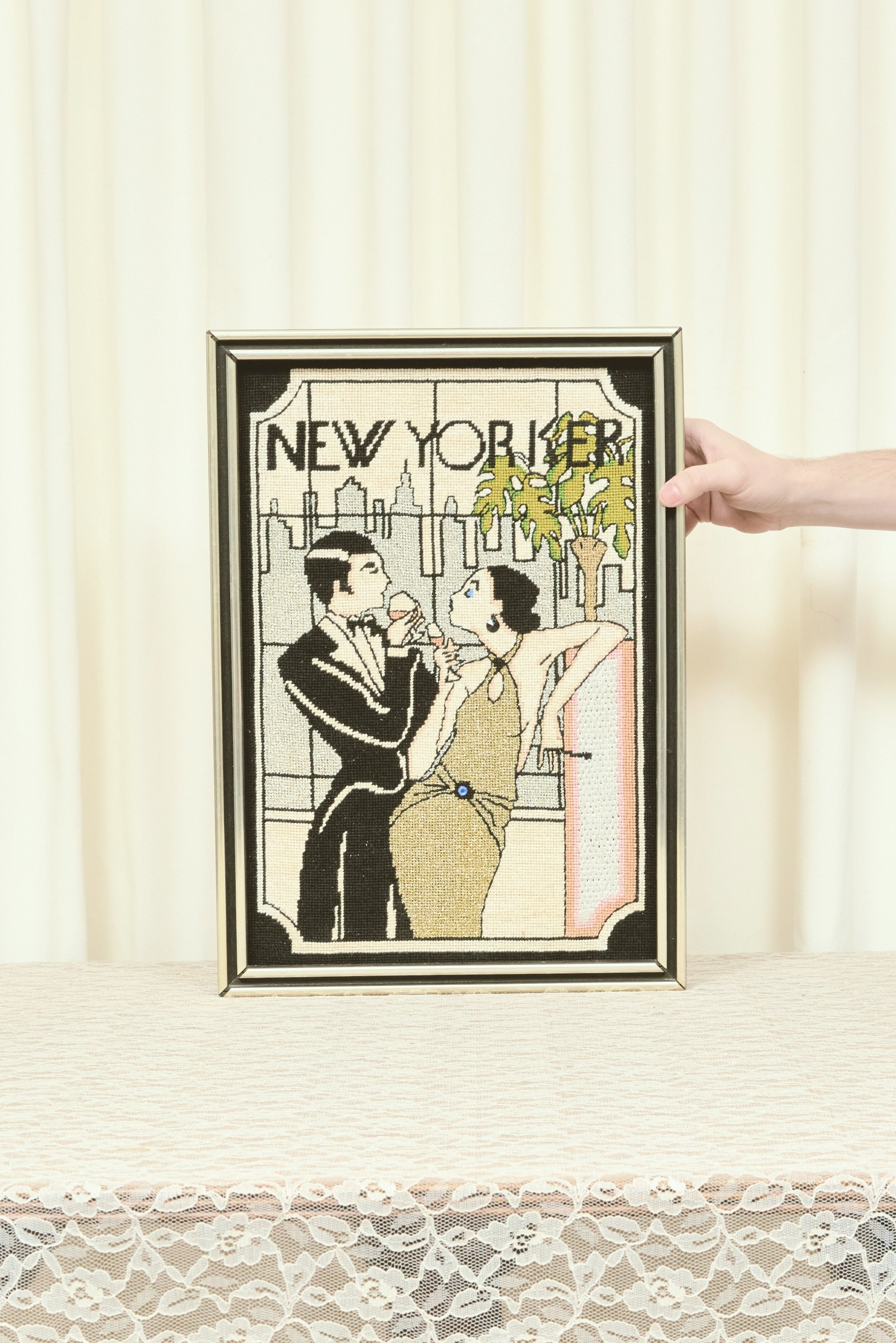 Vintage "New Yorker" Needlepoint