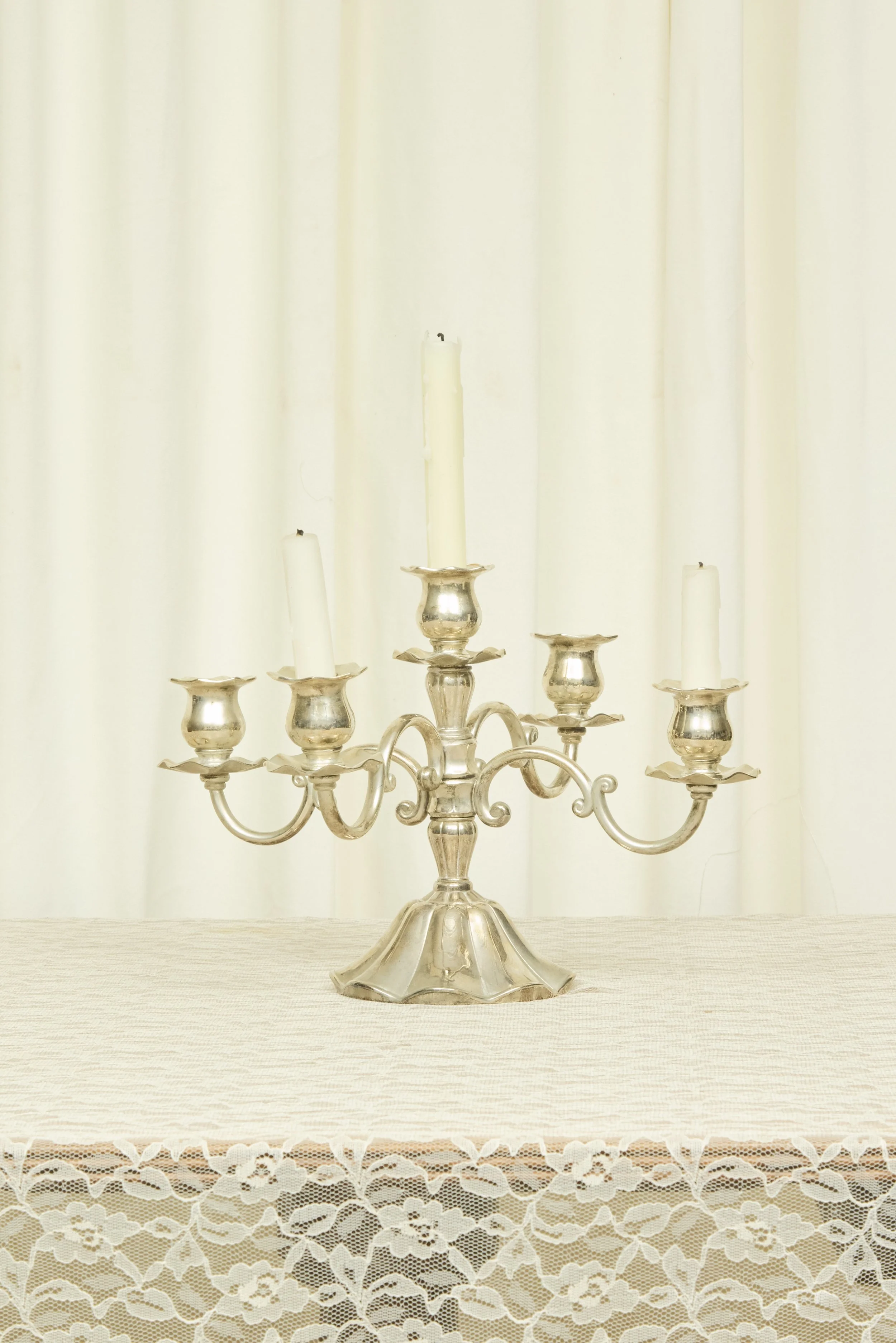 Vintage 5 Arm Silver Candelabra
