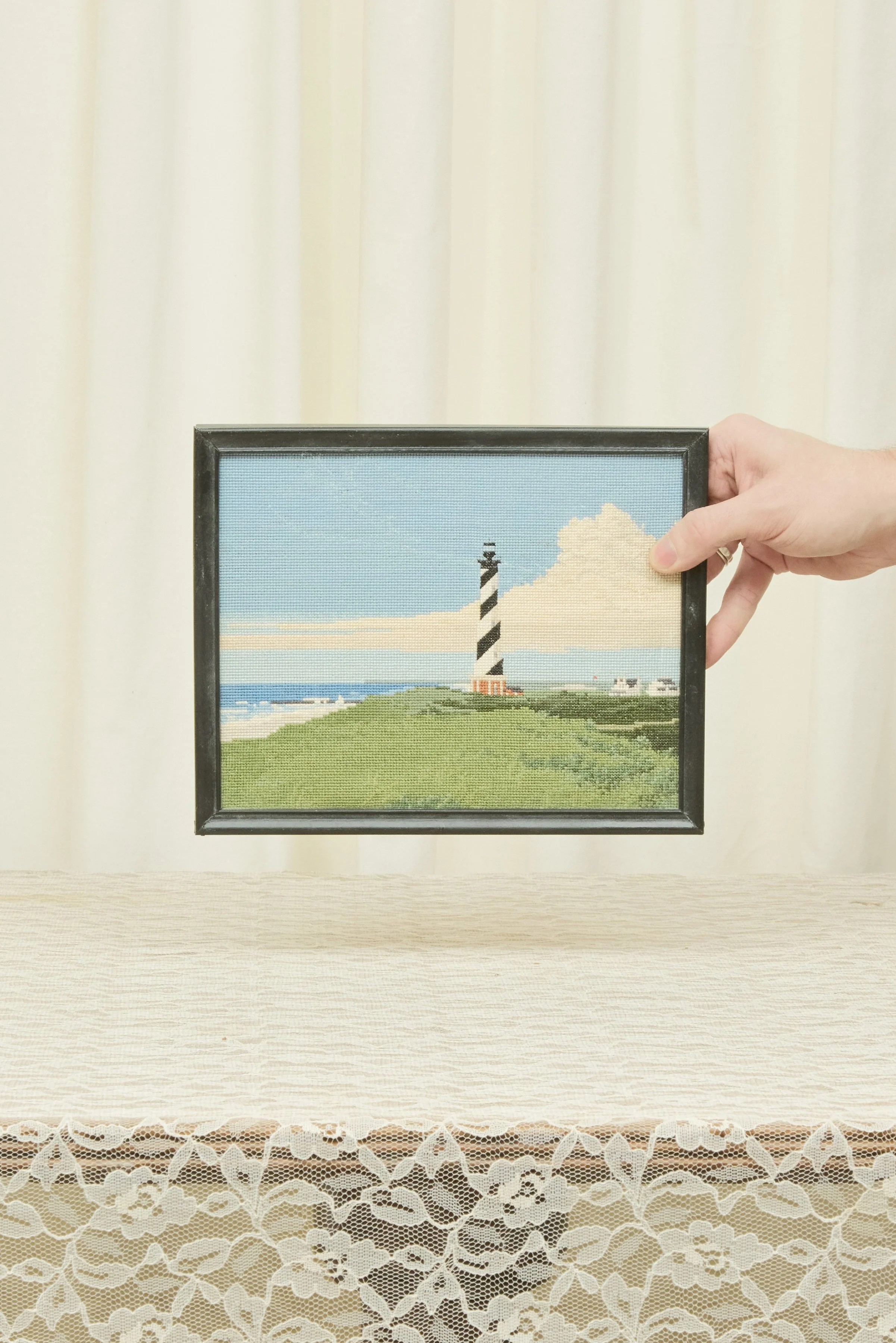 Vintage Lighthouse Scene Needlepoint