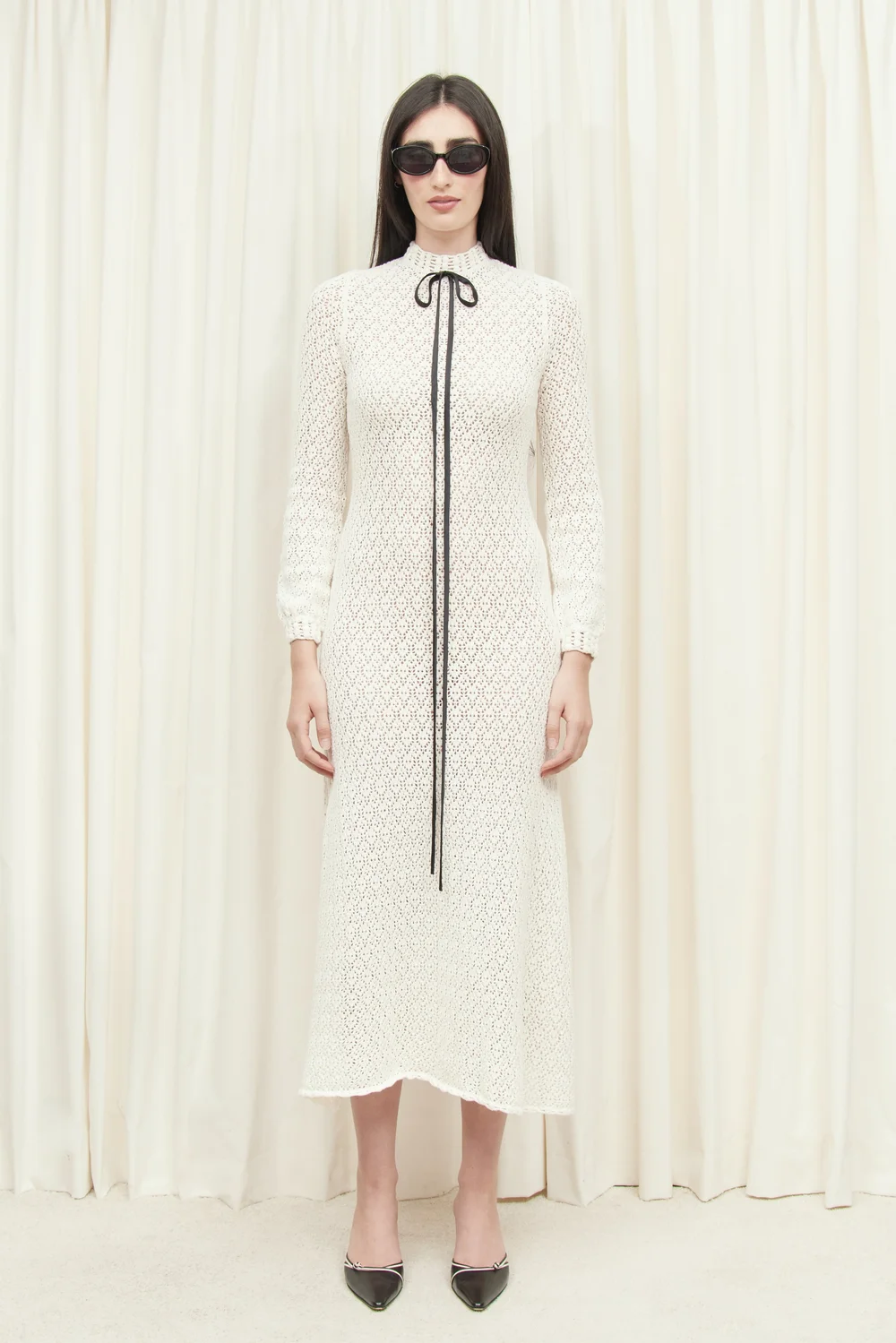 knee length dresses for ladies Pointelle Lace Trim Floral Dress  Ragstock