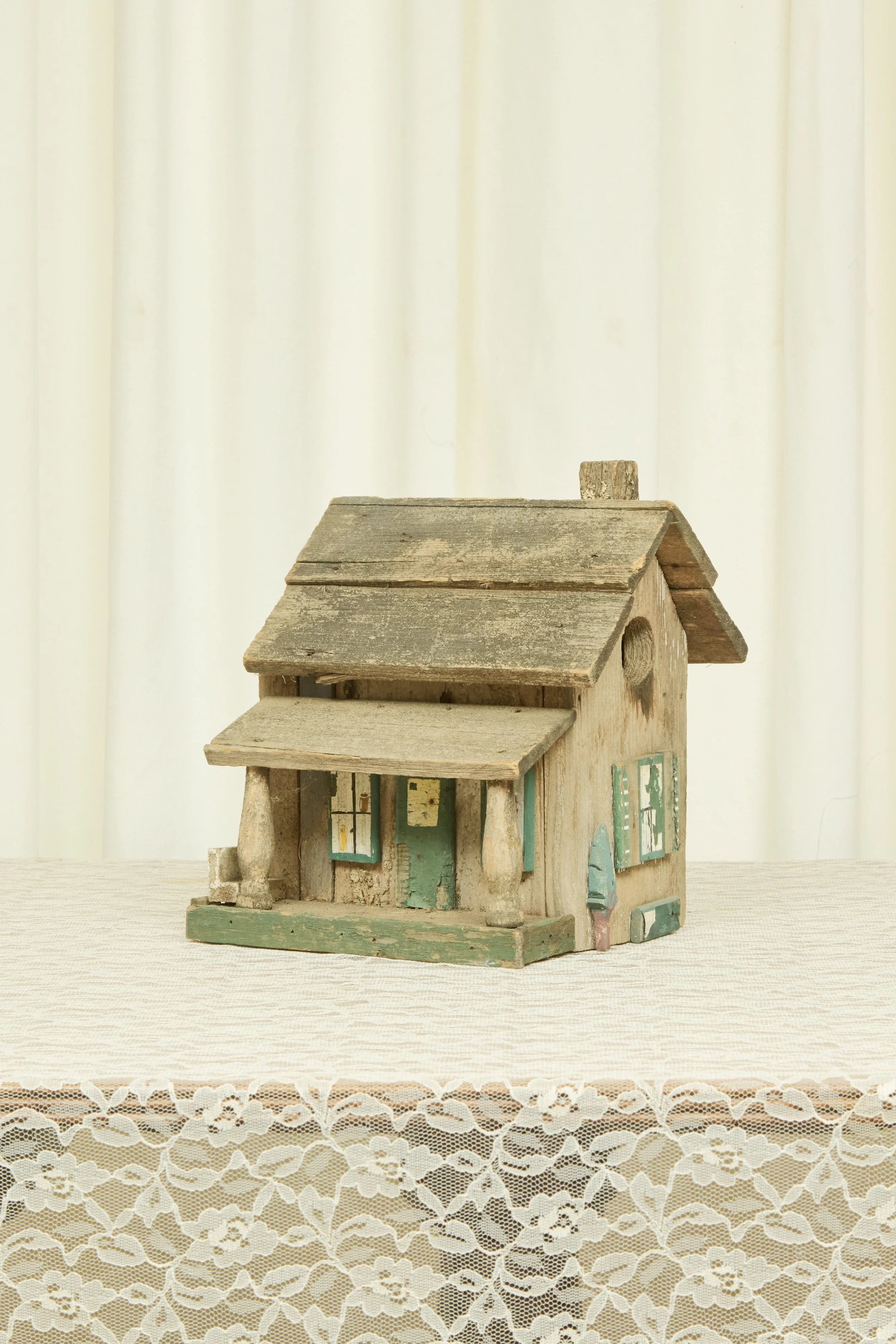 Vintage Folk Art Painted Birdhouse