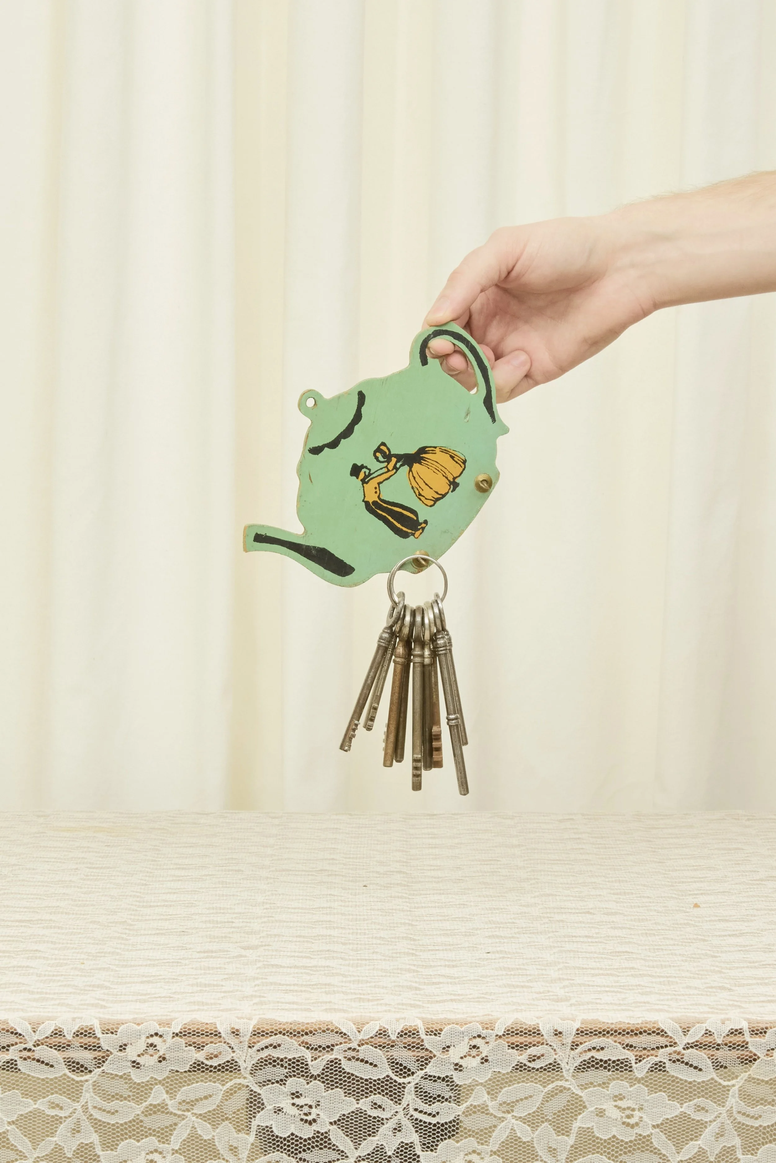 Vintage Dancing Teapot Wall Hook