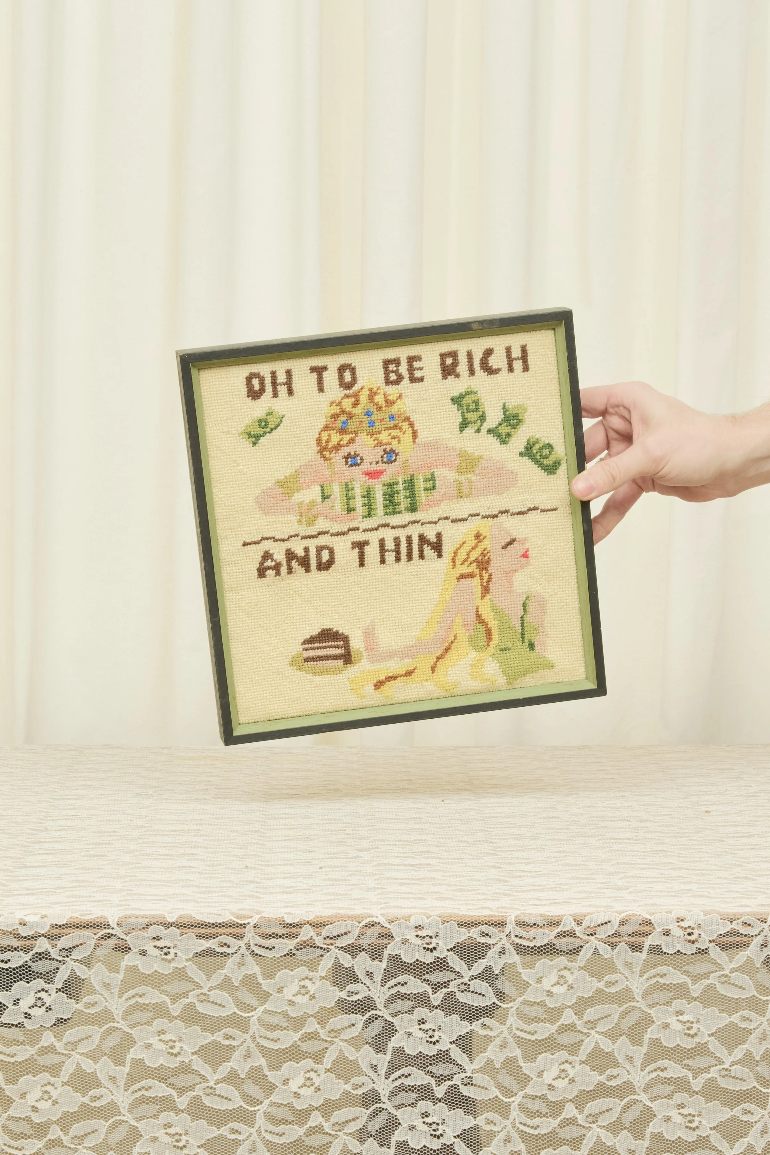Vintage "Rich and Thin" Needlepoint
