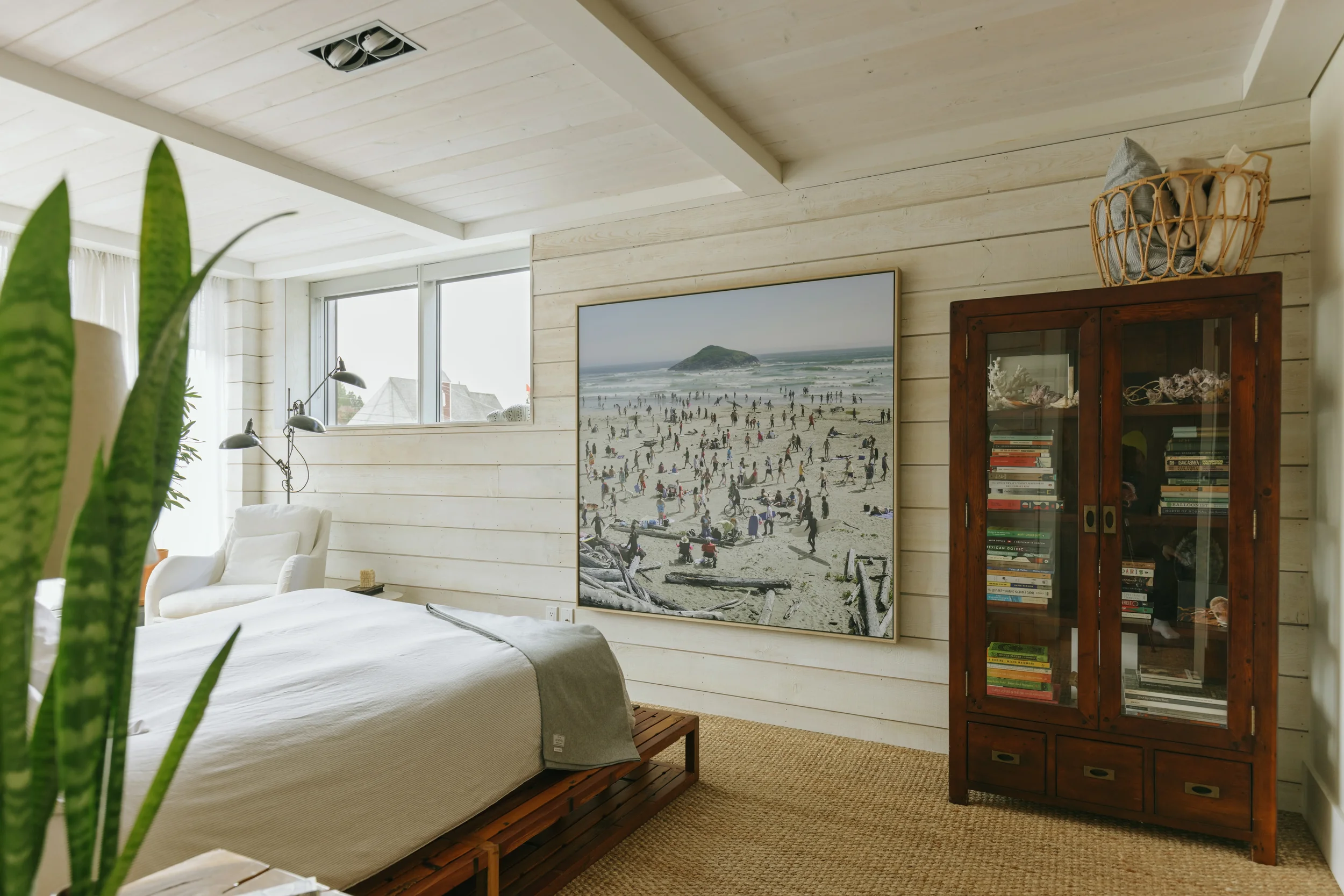 Coastal residence with exposed wood beam ceiling in Tofino, British Columbia by Little Giant