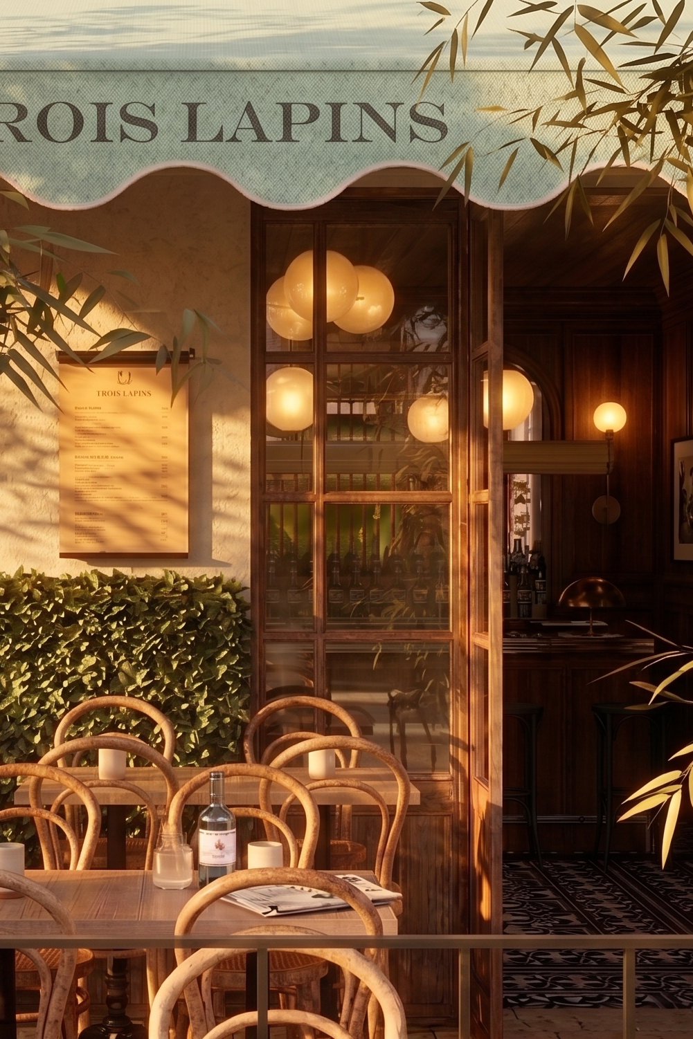 Parisian bar with French-inspired interior design in Paris, France by Little Giant