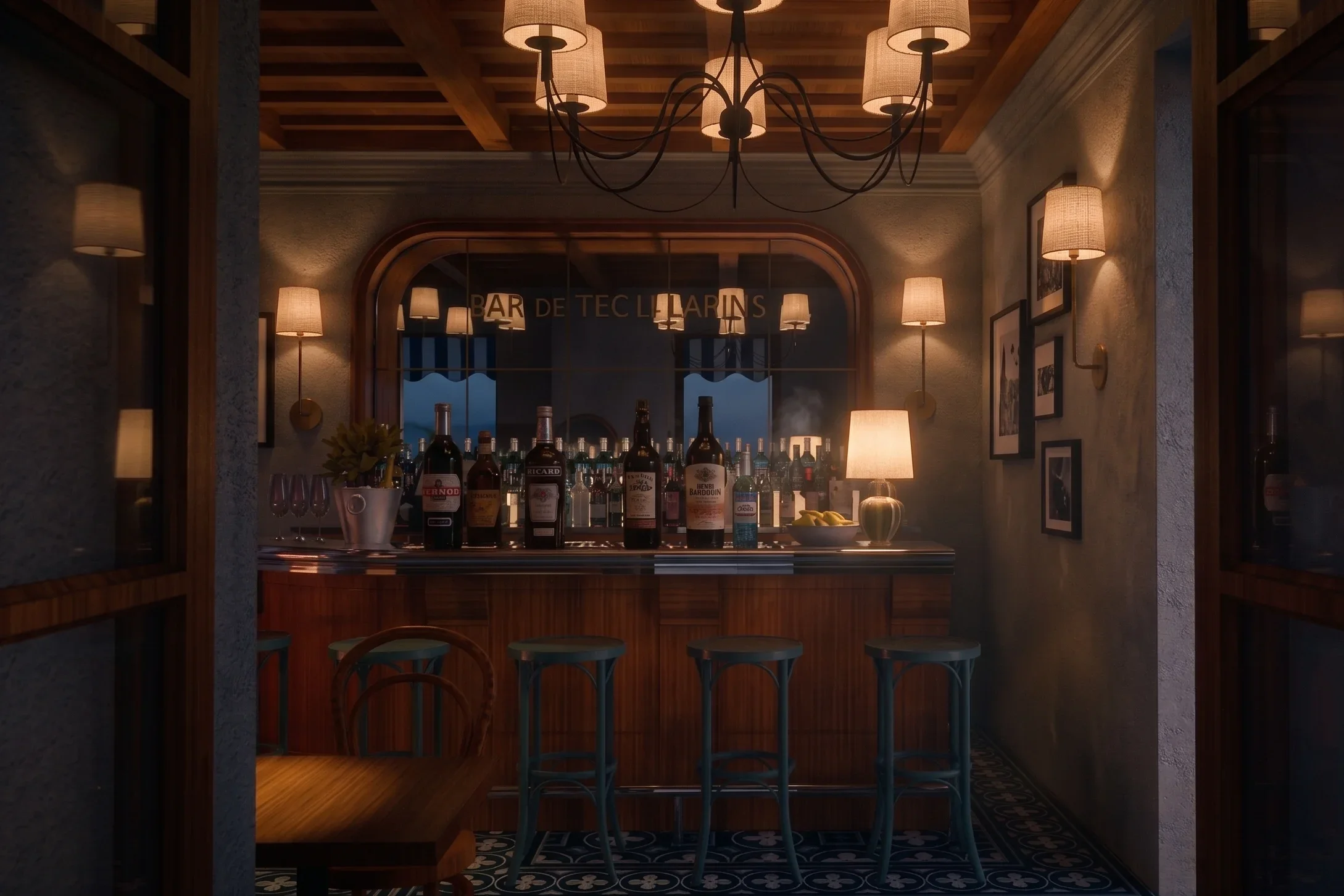 Parisian bar with French-inspired interior design in Paris, France by Little Giant