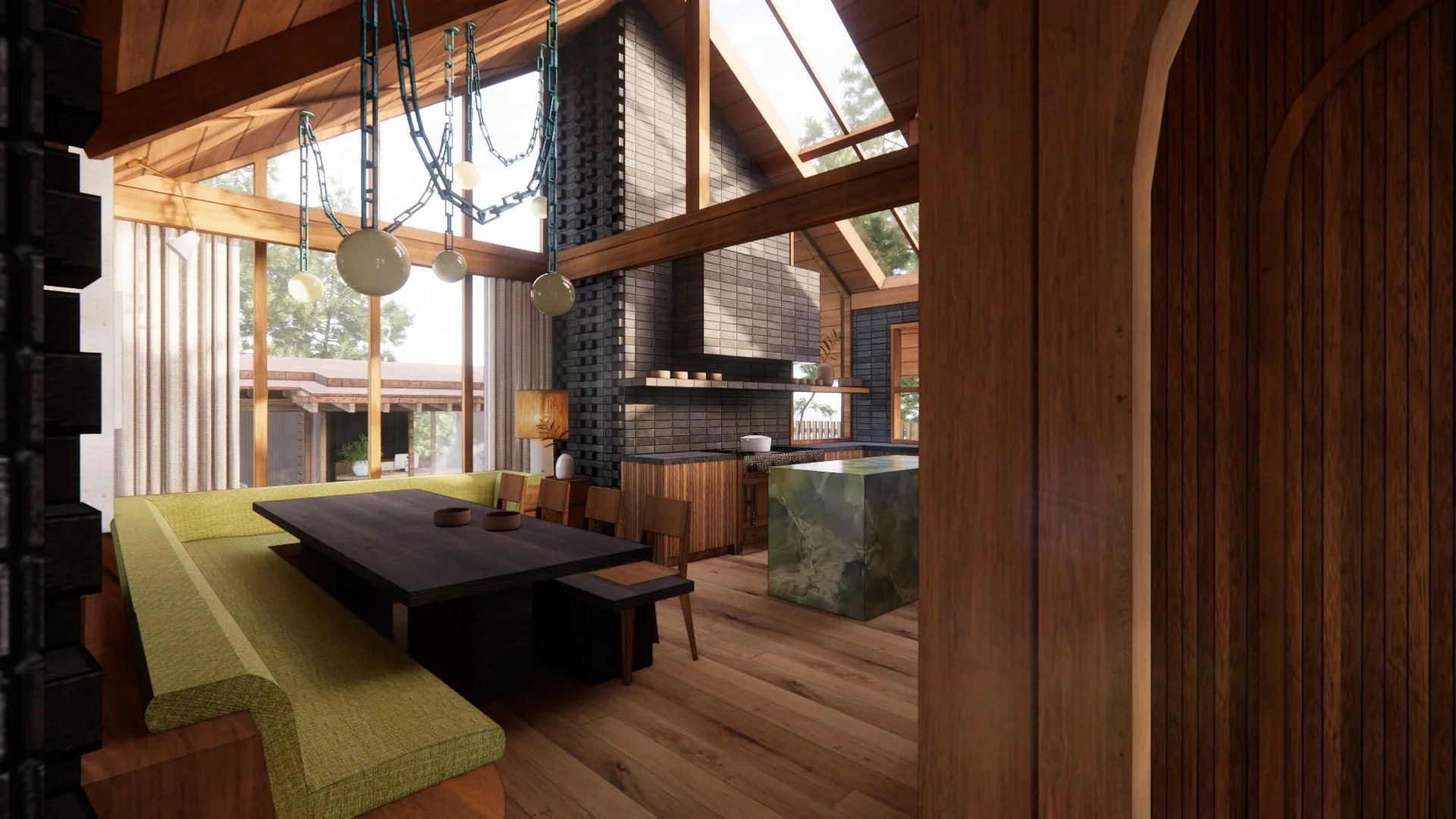 Residential exterior with natural wood cladding and landscaped garden in Victoria, British Columbia by Little Giant