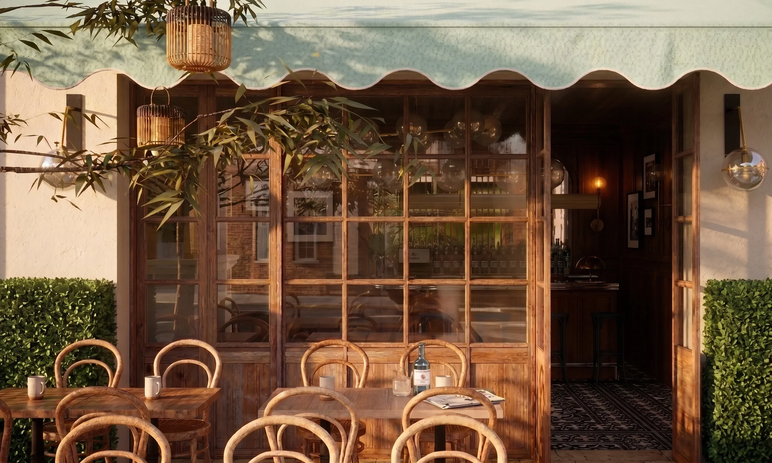 Parisian bar with French-inspired interior design in Paris, France by Little Giant