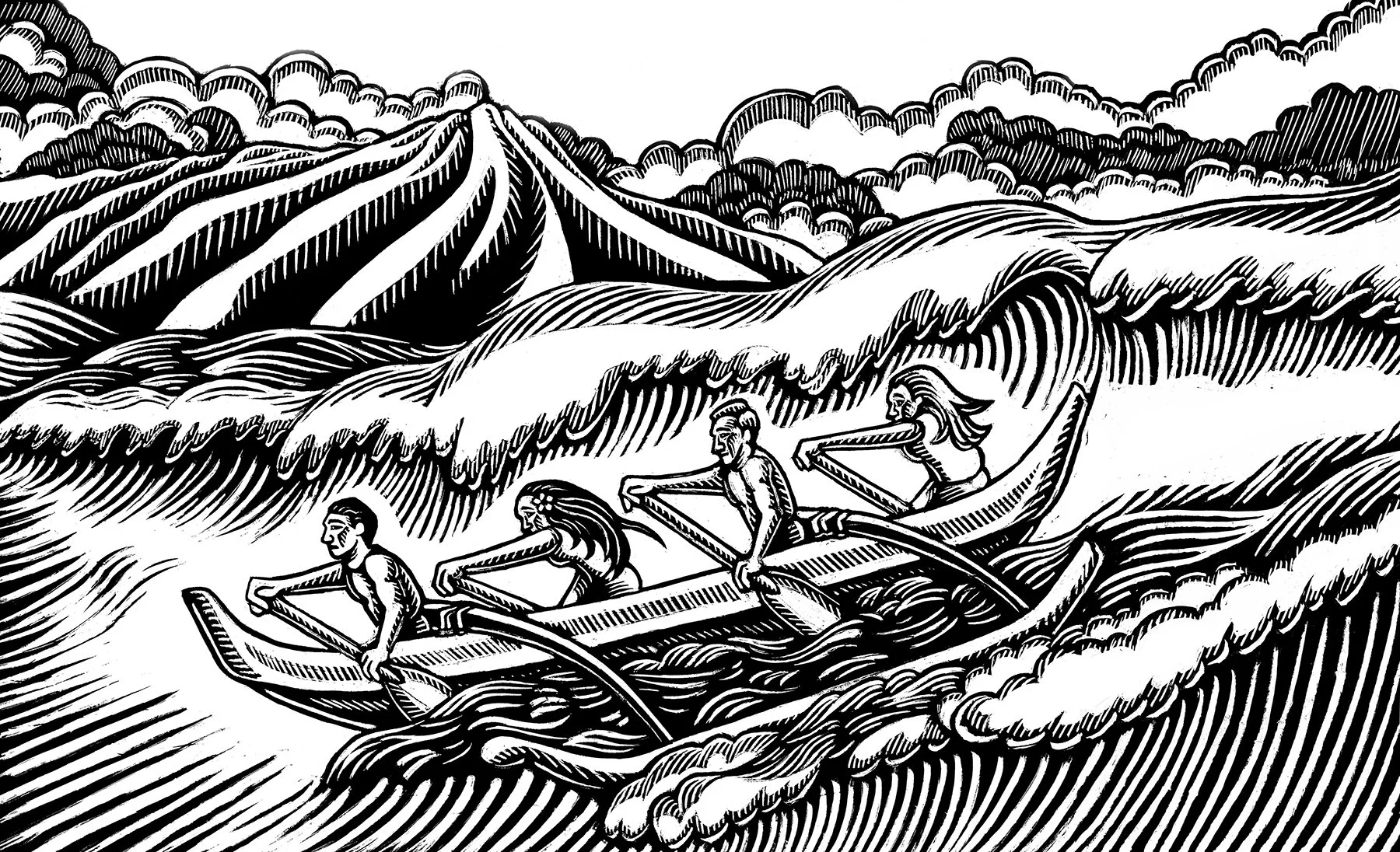 Illustration_ScratchBoard_BankOfHawaii_Paddlers_Art.jpg