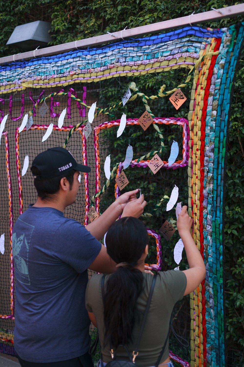  One-day public art installation at Porto’s Bakery in collaboration with  Yeu Q Nguyen’s   Weaving Hope SELA  project.  Photo by  Gabriel Enamorado .   May 11, 2022.  