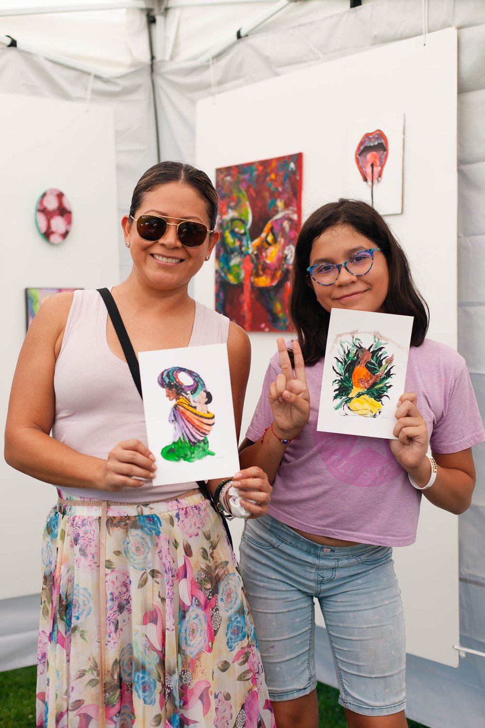  Pop-up exhibition and free watercolor workshop in collaboration with  Polaris Castillo  for the Downey Pride Family Picnic, hosted by L.A CADA.  Photo by  Gabriel Enamorado .   August 13, 2022.  