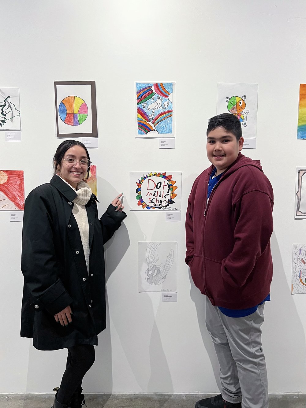  Student exhibition series in partnership with DFEO, featuring artwork by ACCESS After School Program middle school students.  Photo by  Gabriel Enamorado .   Stay Gallery – December 15, 2022.  