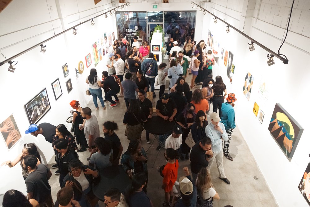  Opening reception of the fourth annual installation of  The Local Group Show .  Photo by  Elmer Argueta .   July 1, 2022.  