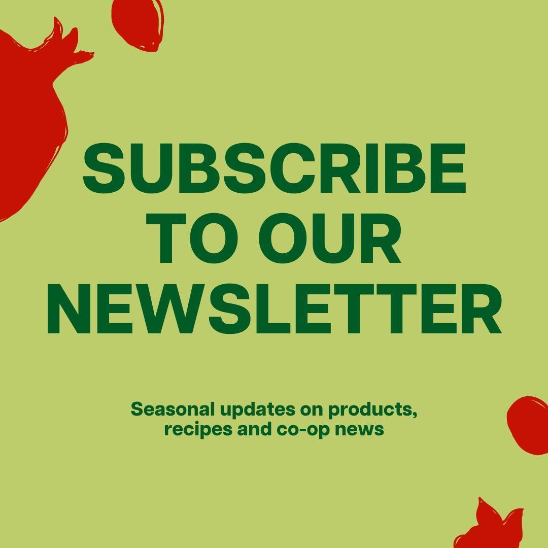 We're proud to bring you a Community Foods seasonal newsletter 🤗 Serving up a combination of new products, co-op news, upcoming events, supplier shoutouts and no doubt a tasty recipe or two. Visit our website to subscribe, and stay tuned for our fir