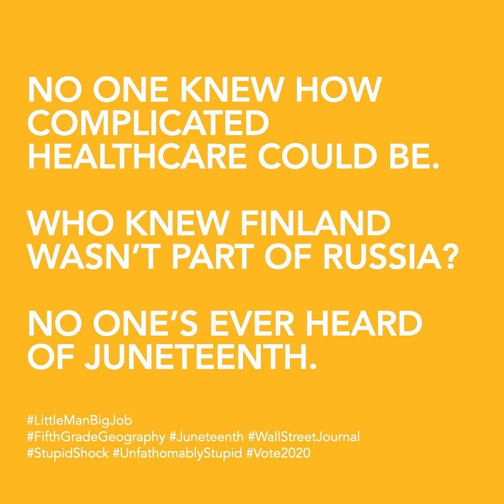 Sorry, little man. Hundreds of millions of people know, understand, and celebrate things you should&rsquo;ve learned before you ran for office. Share these, write your own, but most of all vote in November for someone who could pass a grade school qu