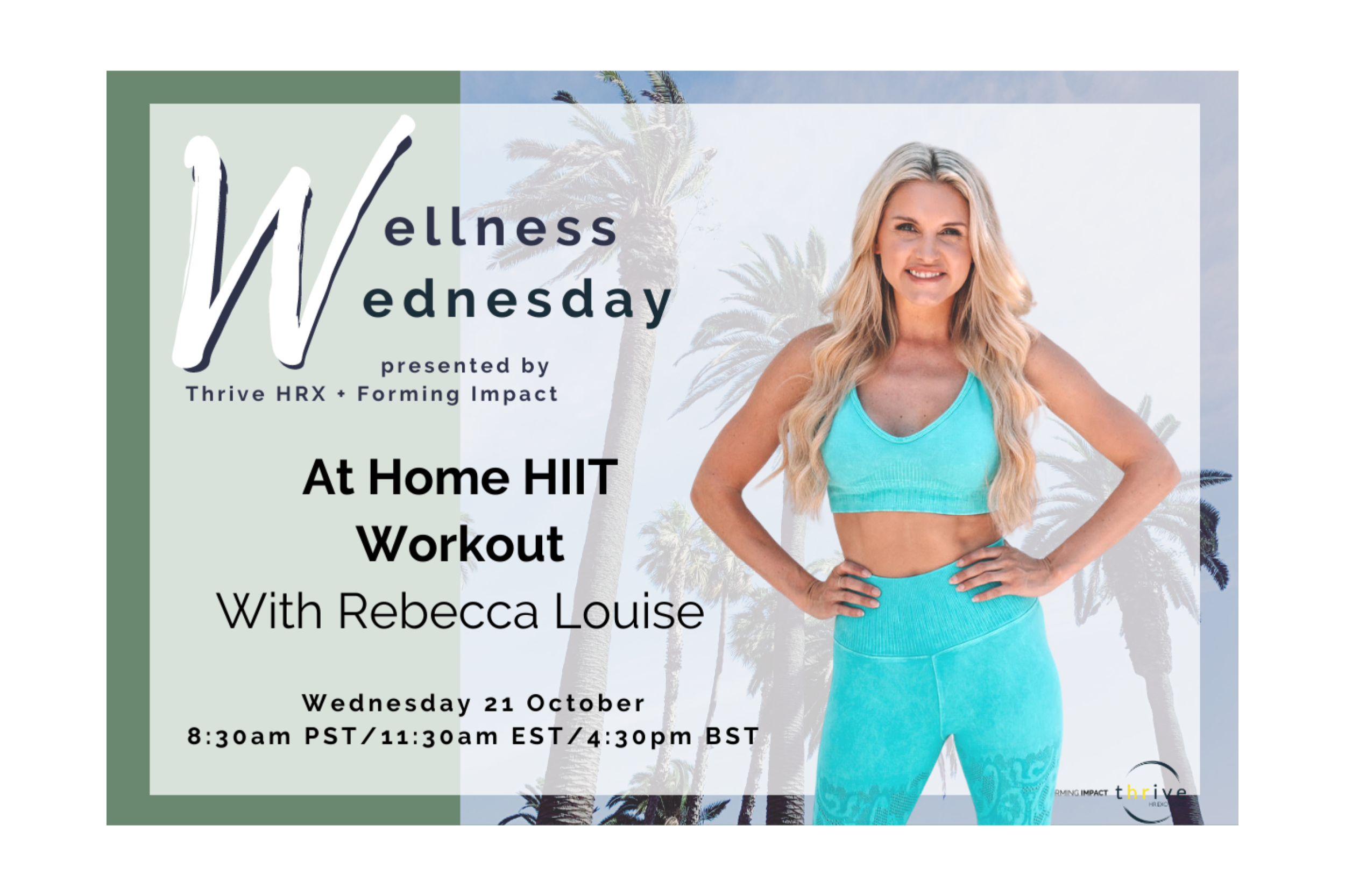 At Home HIIT Workout with Rebecca Louise — Thrive HR Exchange