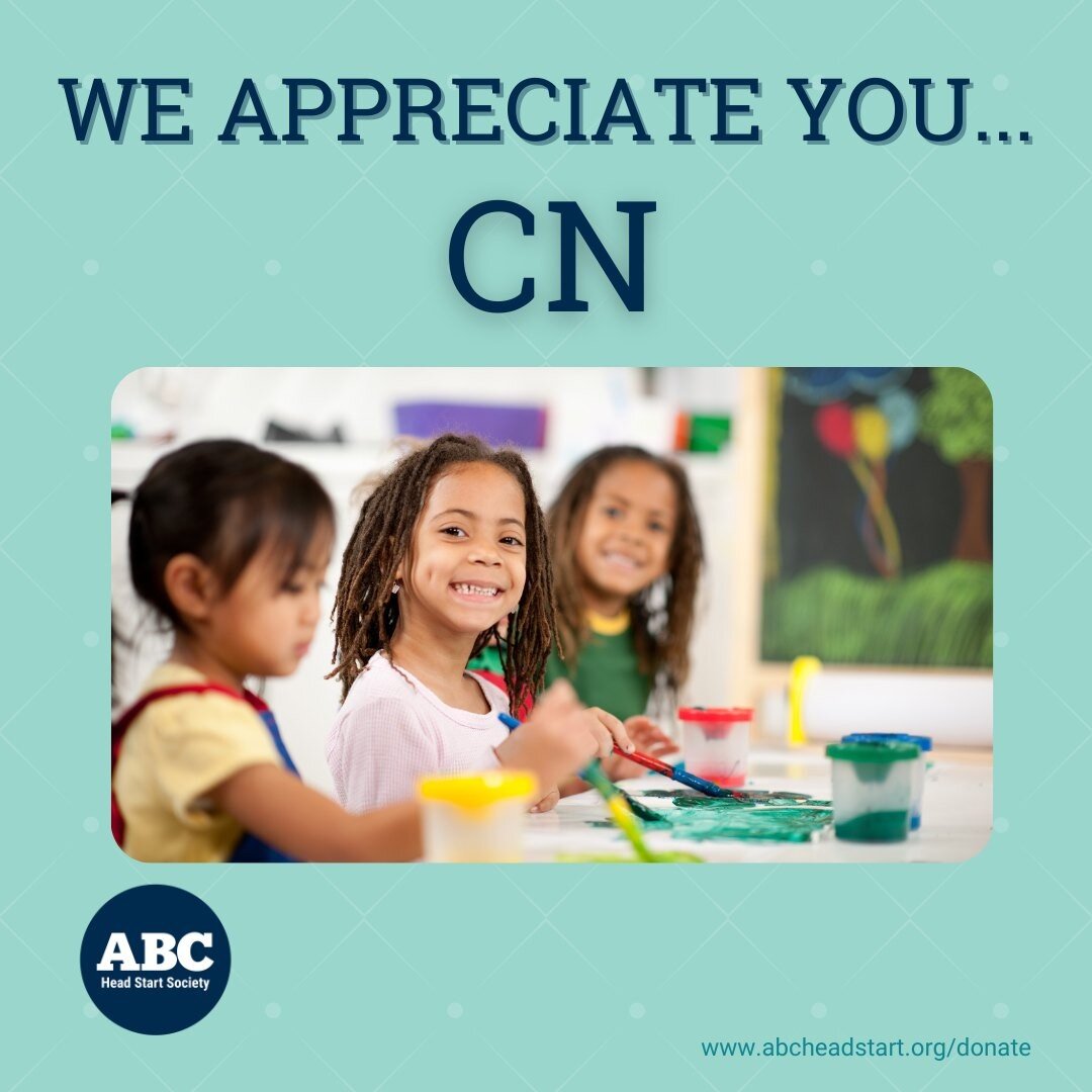 Thank you @cnrailway  for generously donating $5000 to support more Edmonton children to access early learning supports.  We at ABC Head Start, appreciate your contributions to our organization and supporting healthy children, families and communitie