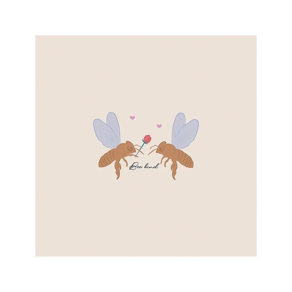 Bee kind poster beige..jpg