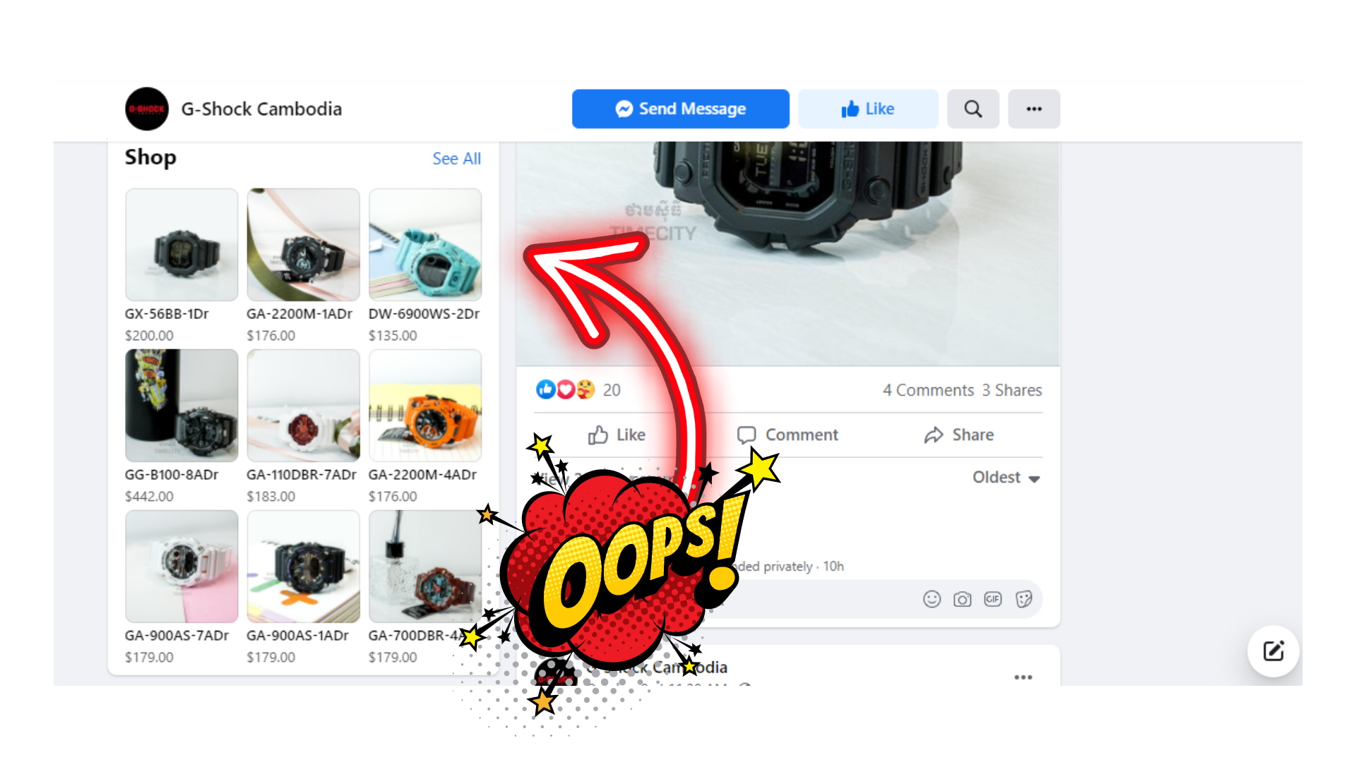 Facebook Shops_Credit Pic: G-Shock Cambodia