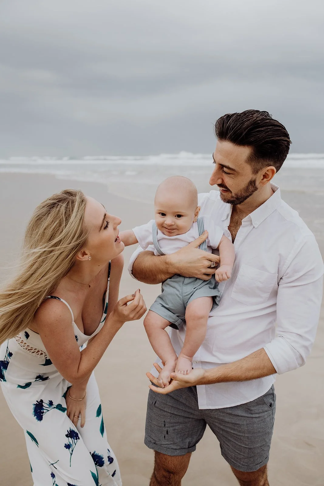 Gold Coast photographer captures young family at the beach during Gold Coast family photography session
