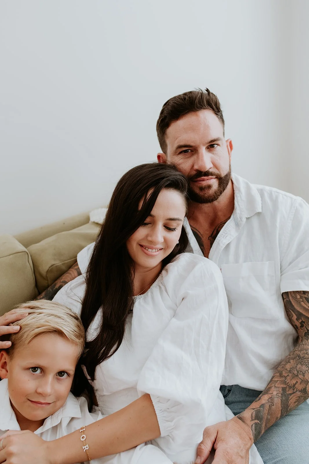 Gold Coast photographers with young family at home during Gold Coast photography session.