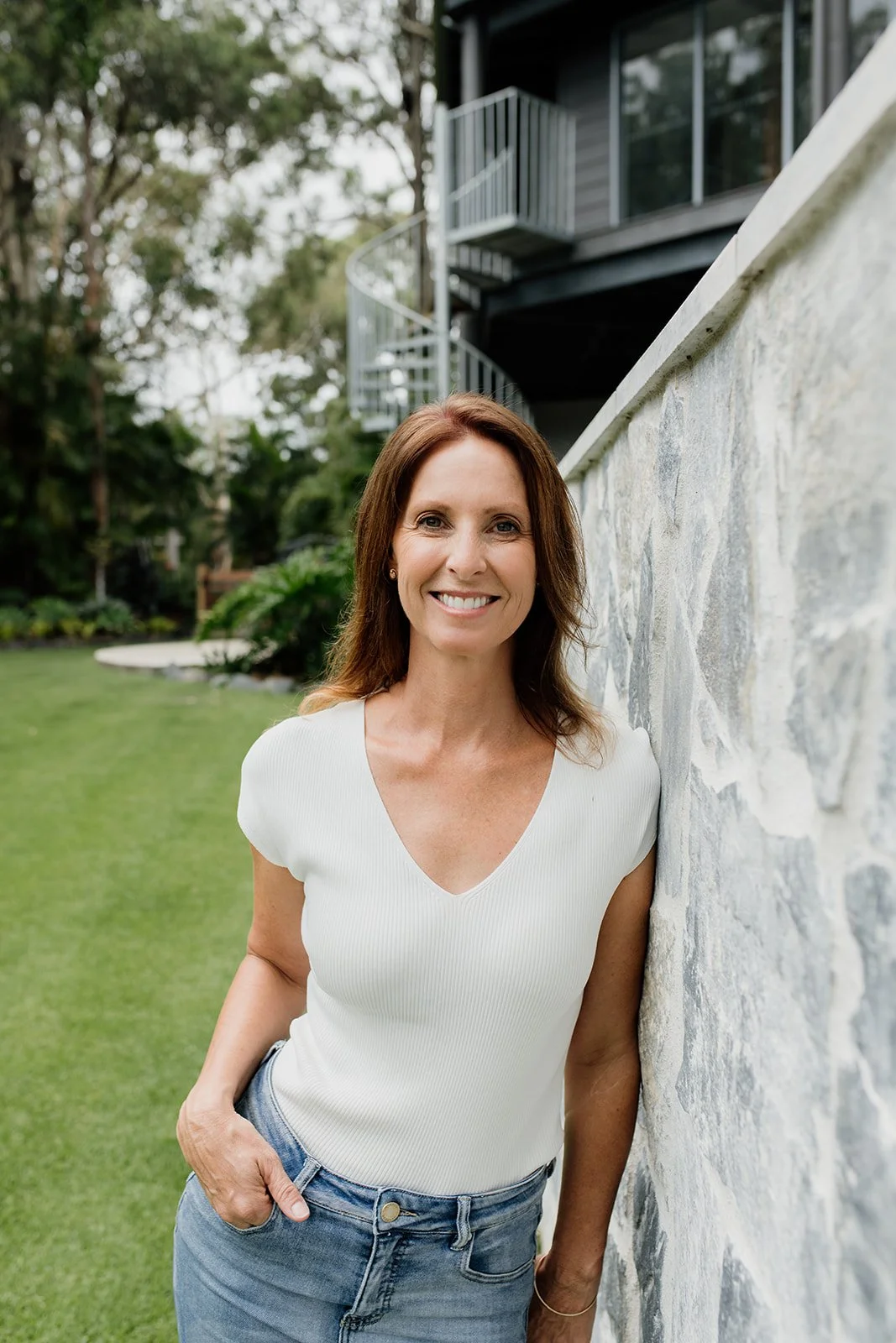 Gold Coast personal branding photography shoot with female entrepreneur at her valley home. 