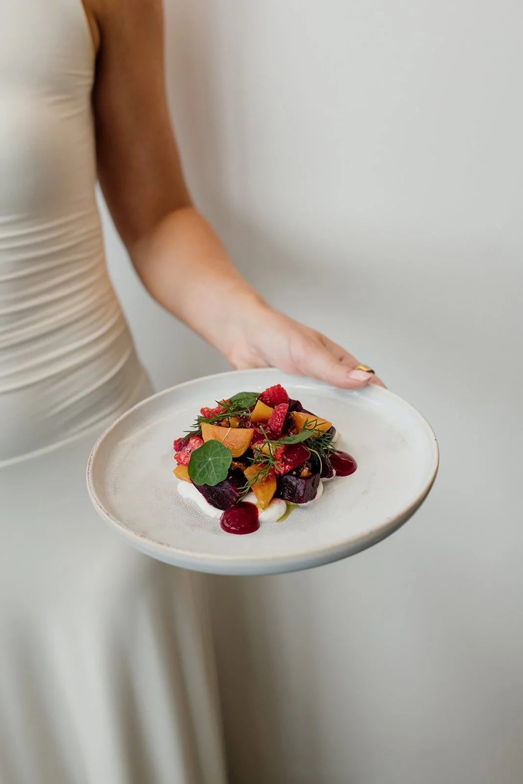 Gold Coast food photographer captures plate of fine dining meal at Gold Coast food photo shoot.