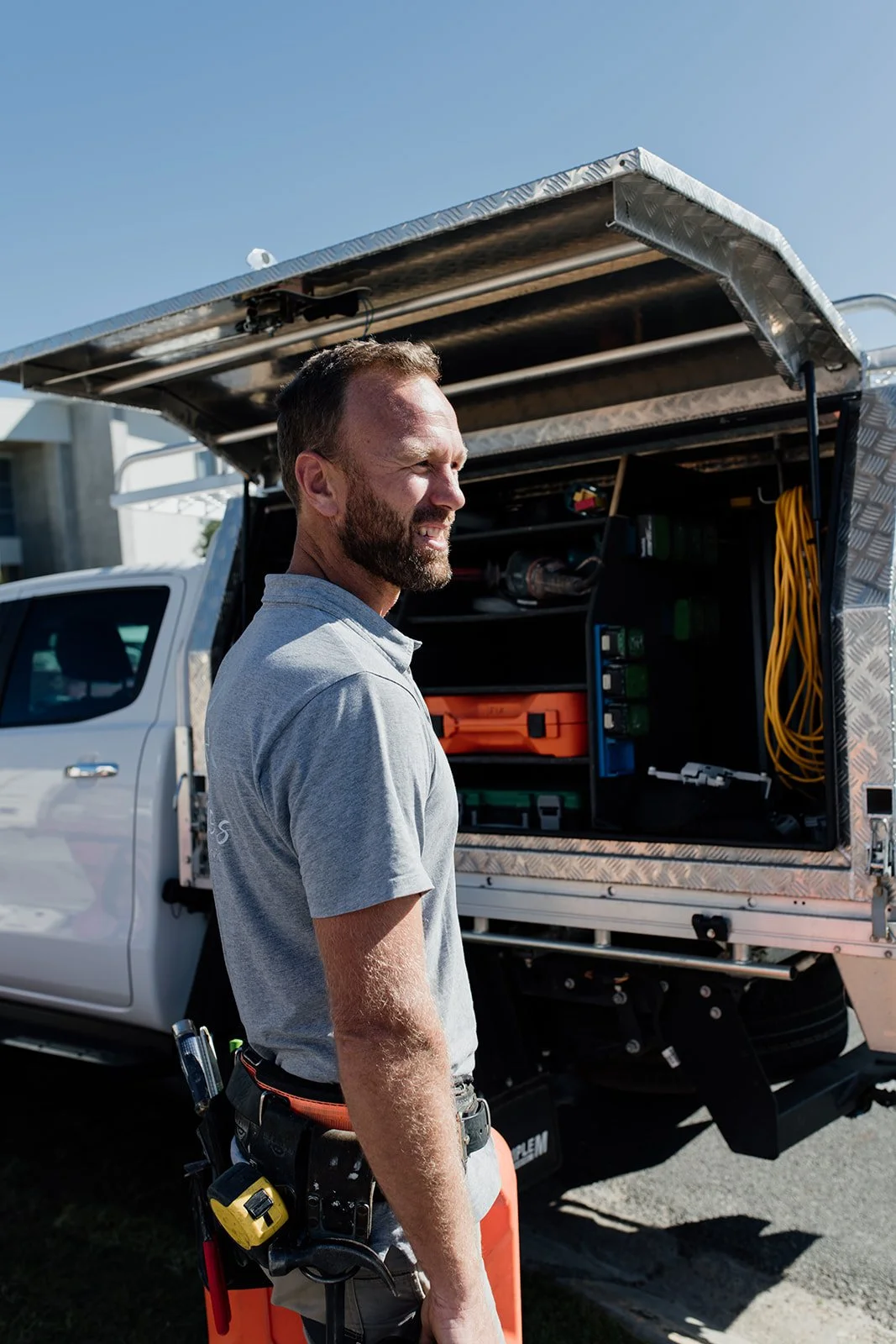 Construction worker branding photography shoot Gold Coast captured by Gold Coast team portraits photographer.