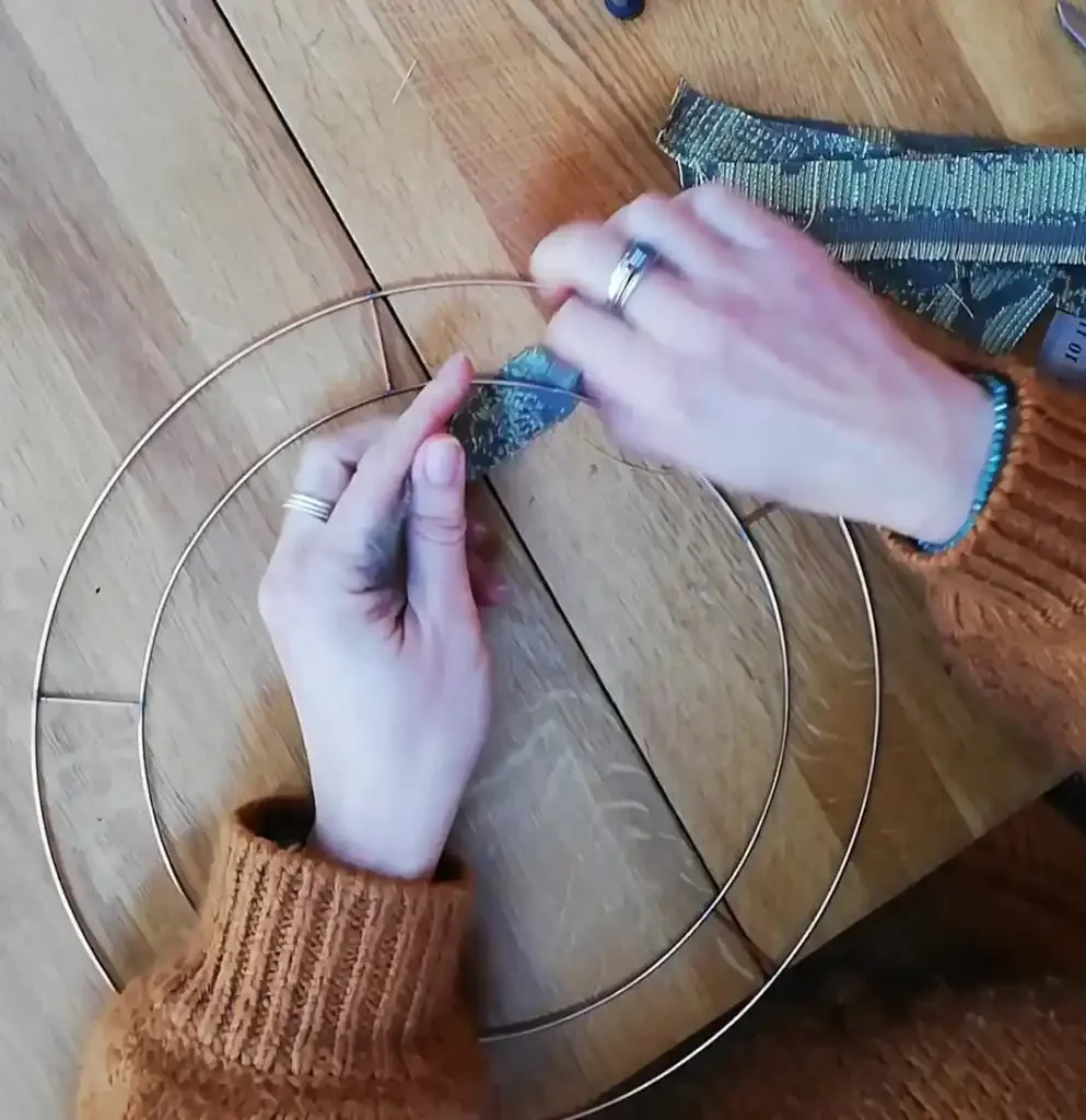 making rag wreath.webp