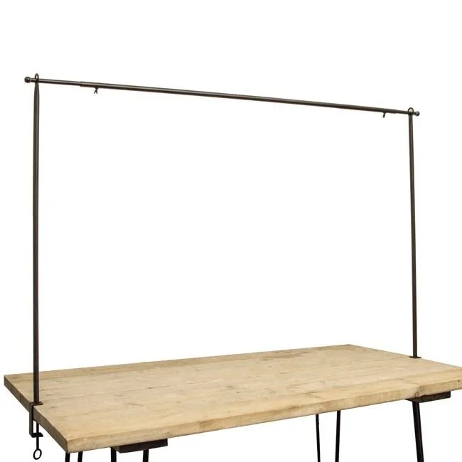 Metal Table Flower Arch Extendable Black (125x110cmH).jpeg