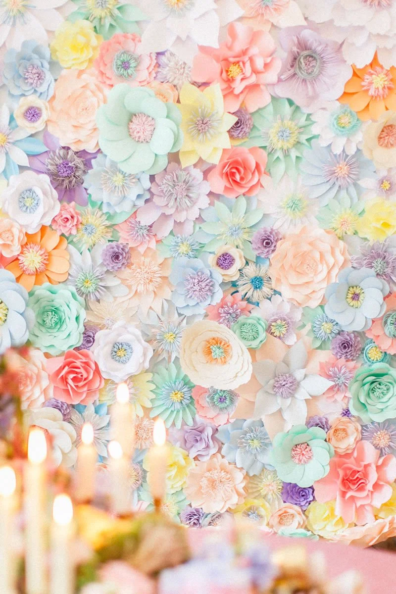 paper flower wedding backdrop