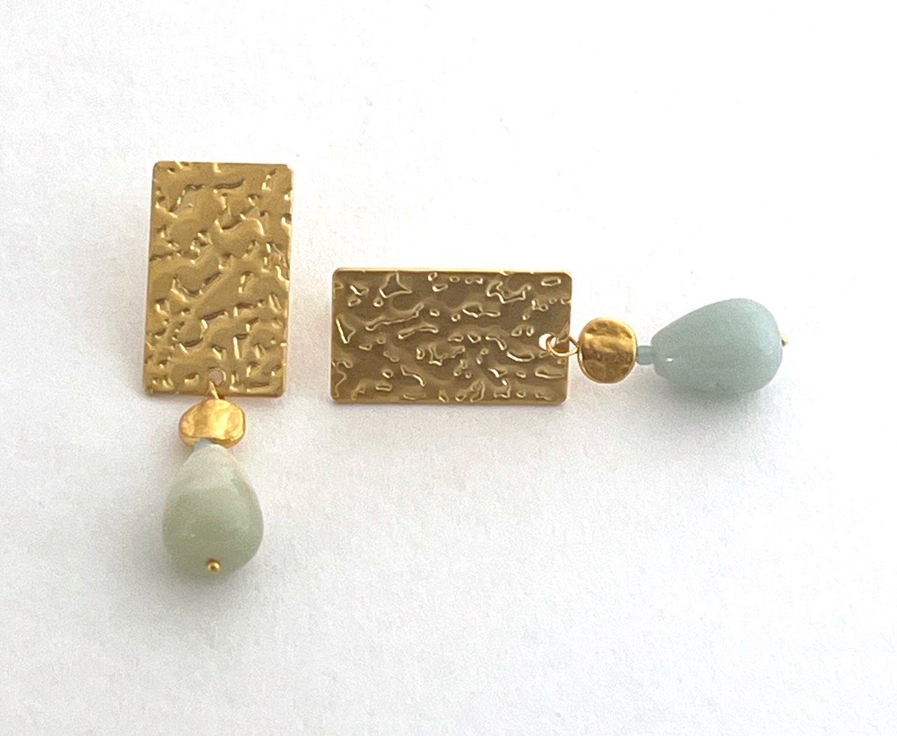 Gold Amazonite Earrings II