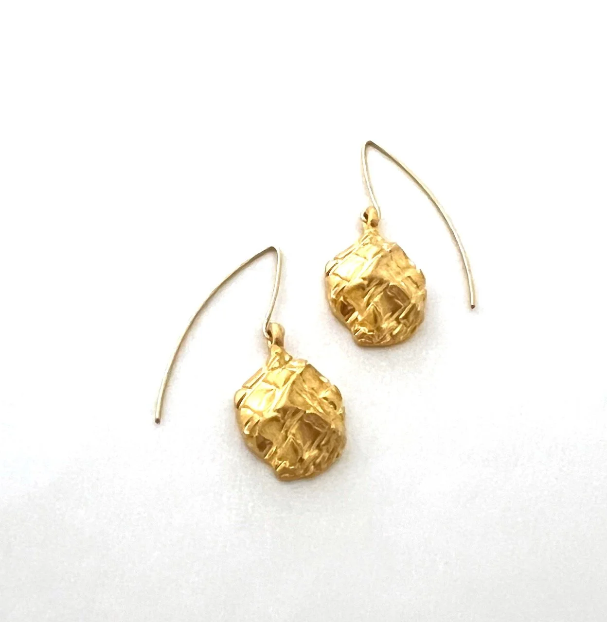 Organic Dome Gold Earrings III